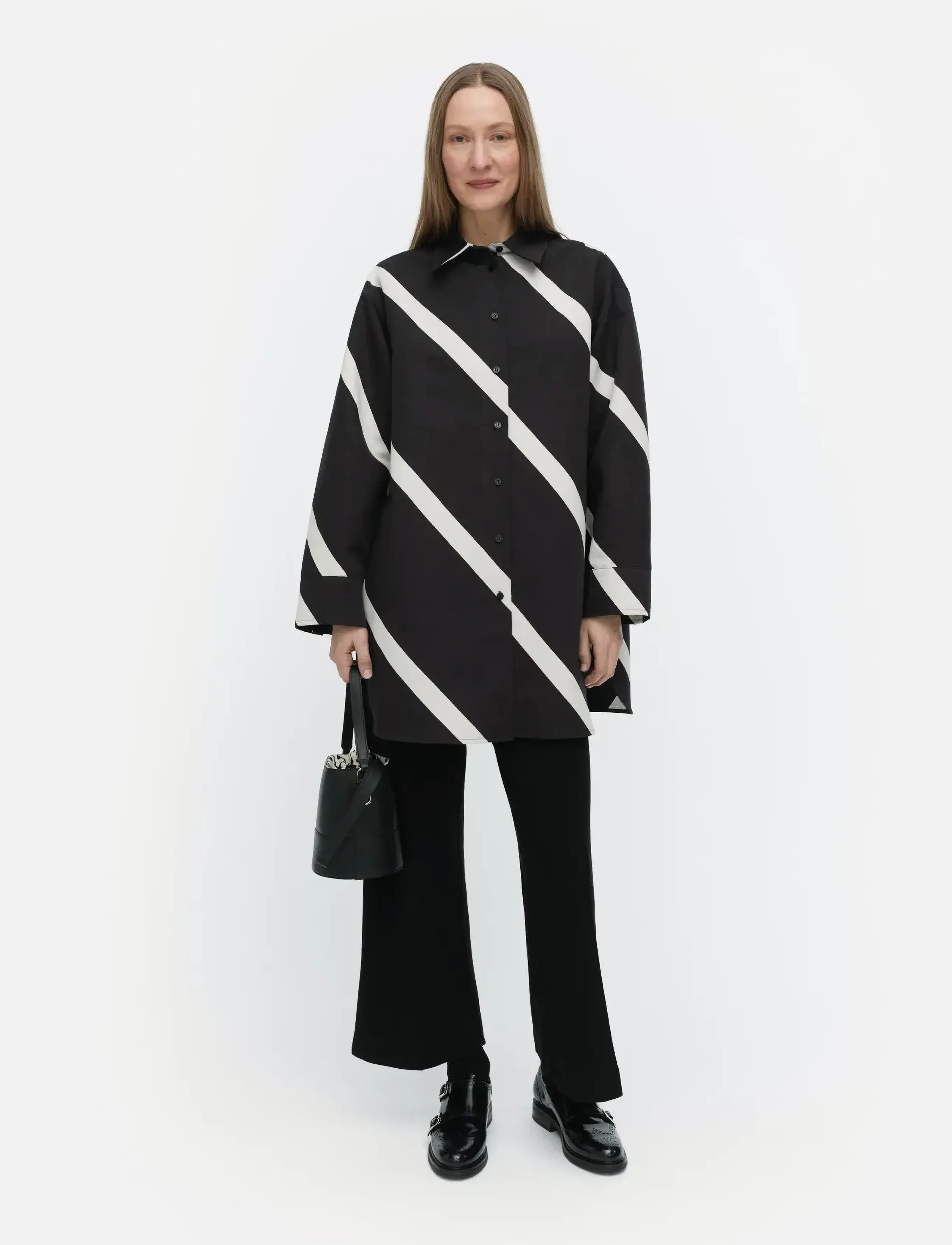 Marimekko Heitto Basso, 46, Black, Skjorter > Langærmede, Dame