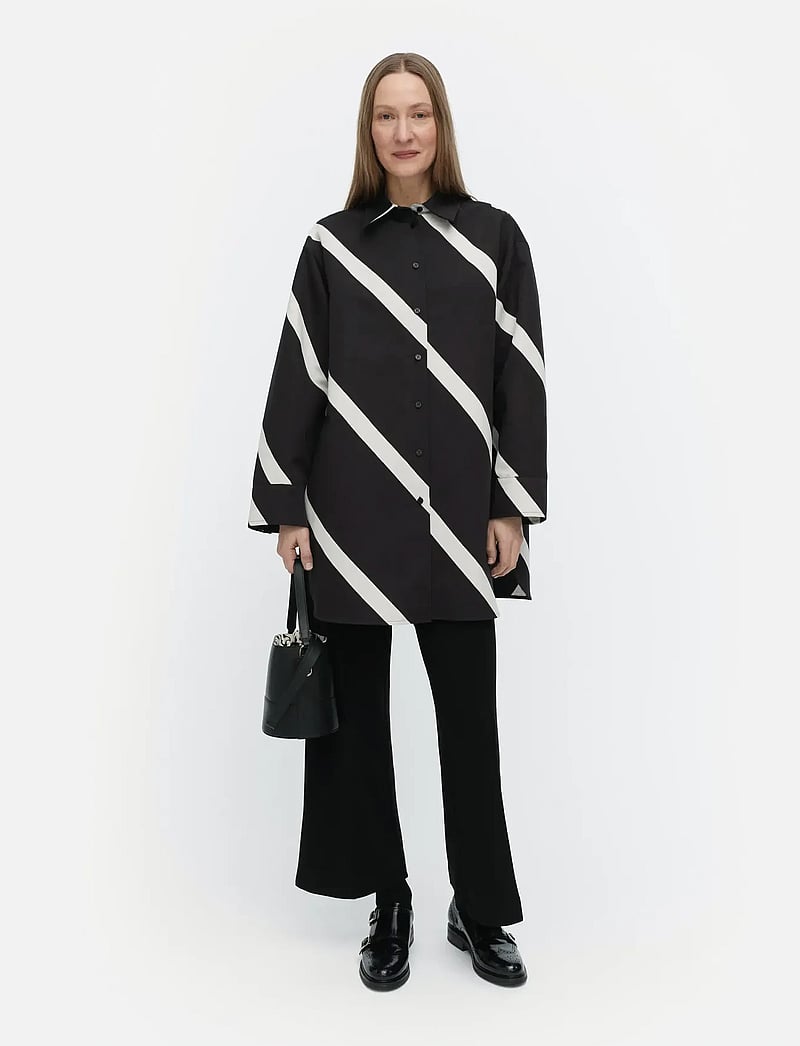 Marimekko - HEITTO BASSO - jeansskjortor - black, off white - 0