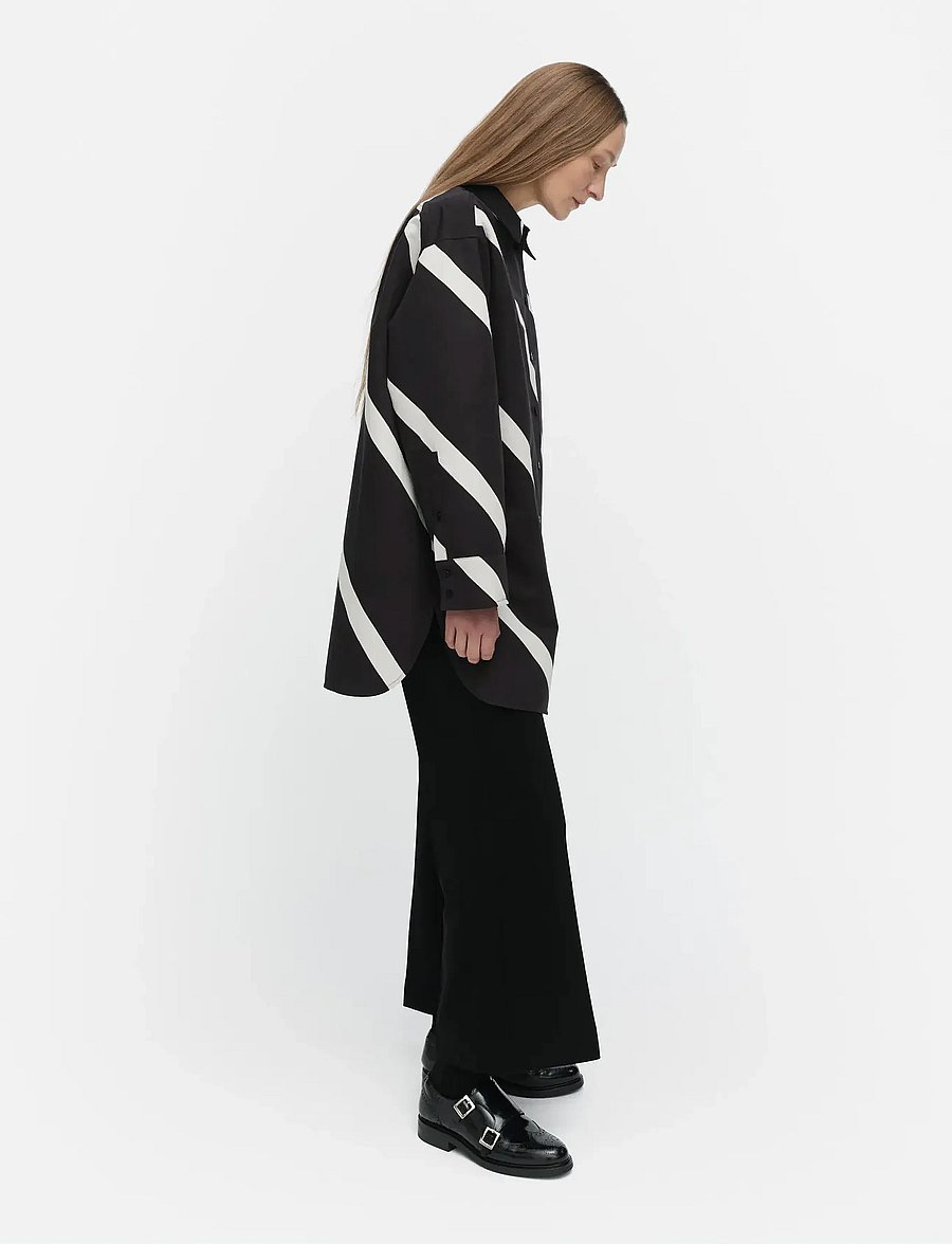 Marimekko - HEITTO BASSO - teksasärgid - black, off white - 4