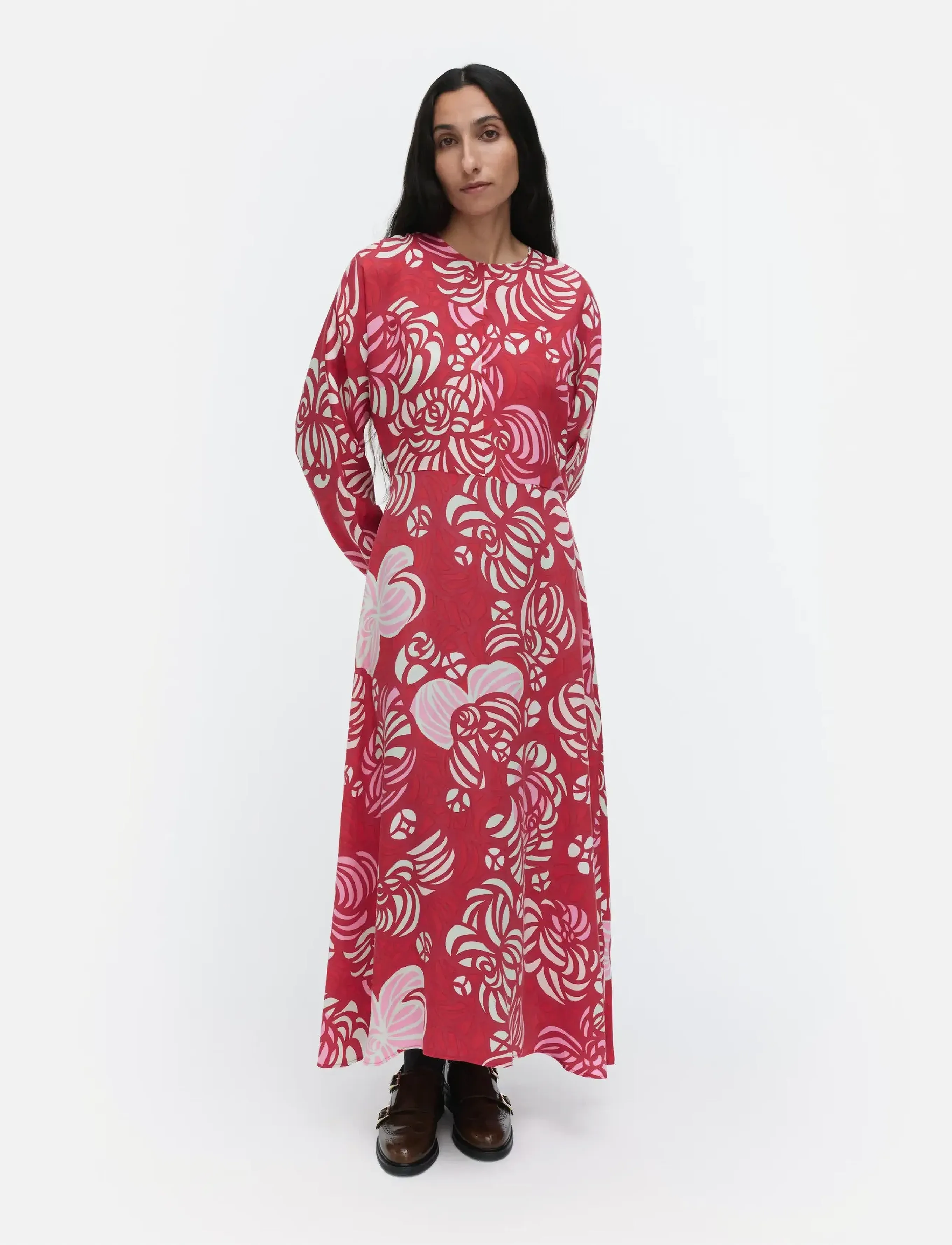 Marimekko RYTMI TORSTAI - Kjoler - RED, LIGHT TURQUOISE, PINK / red