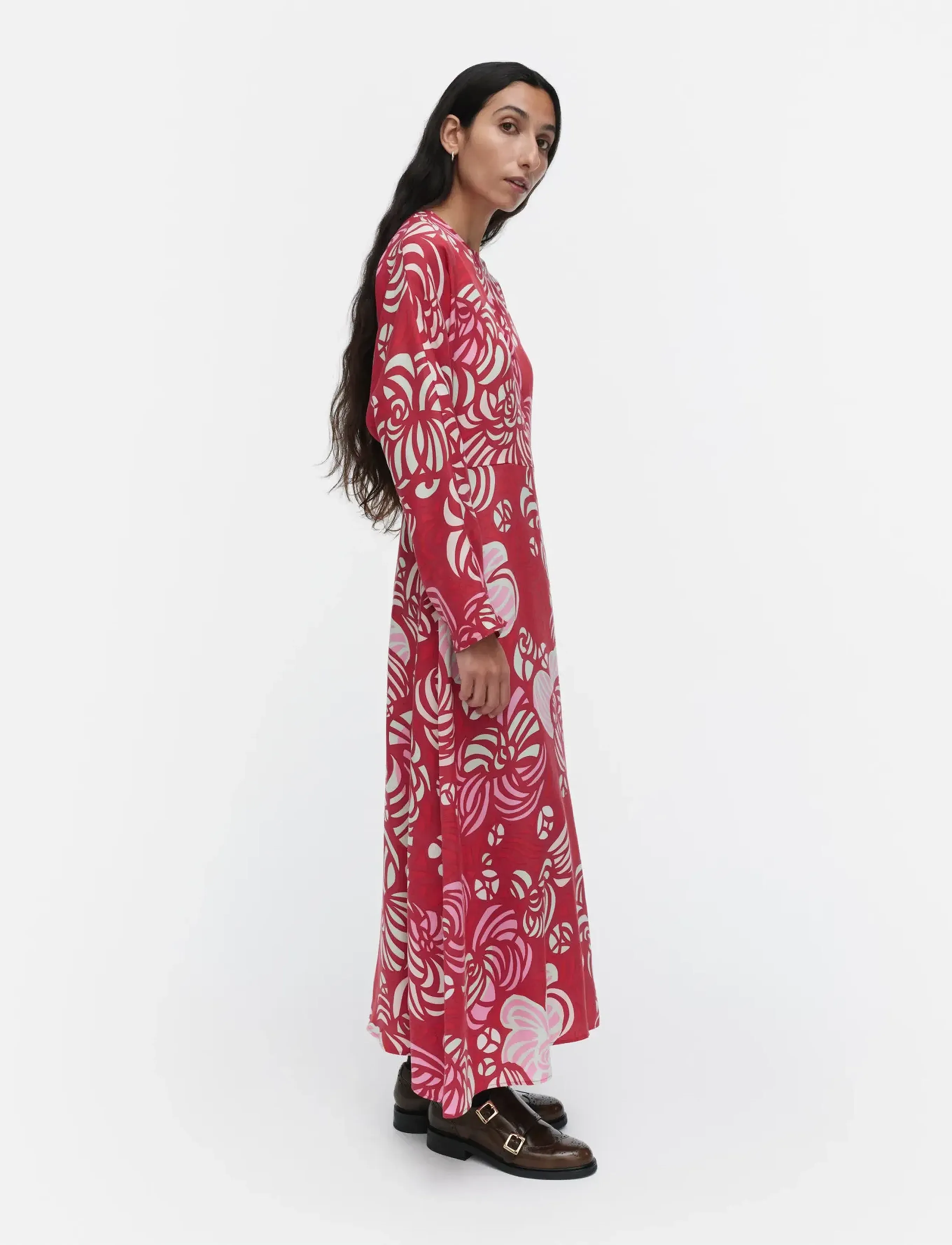Marimekko - RYTMI TORSTAI - midi-kleider - red, light turquoise, pink - 4