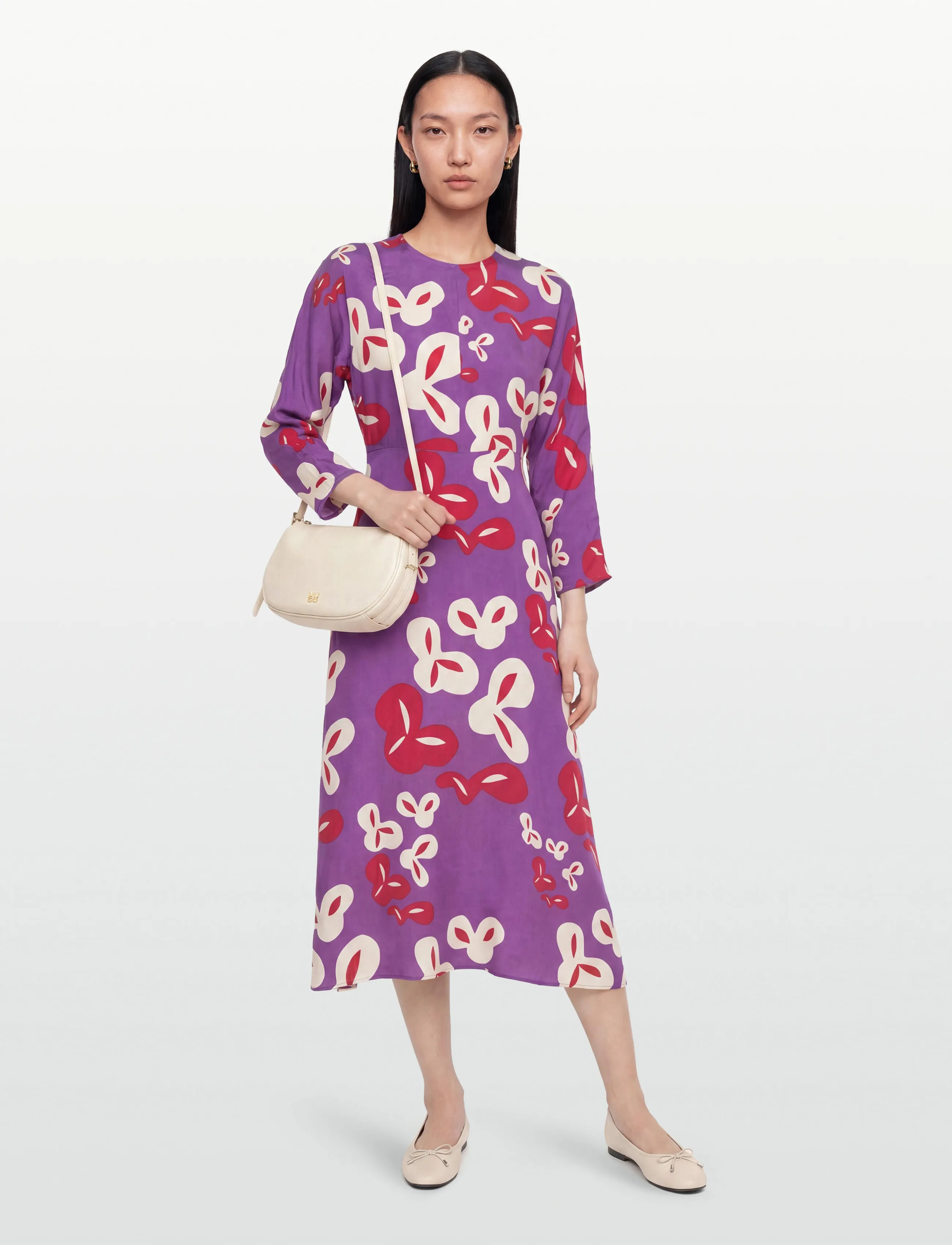 Marimekko RYTMI POIMINTO - Kleitas - PURPLE, OFF WHITE, RED / purple