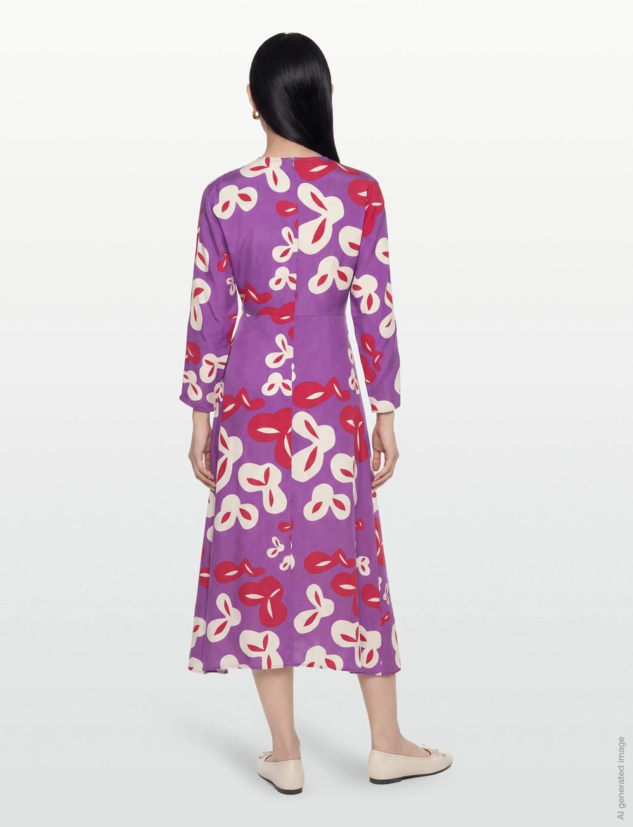 Marimekko - RYTMI POIMINTO - maxi kjoler - purple, off white, red - 4
