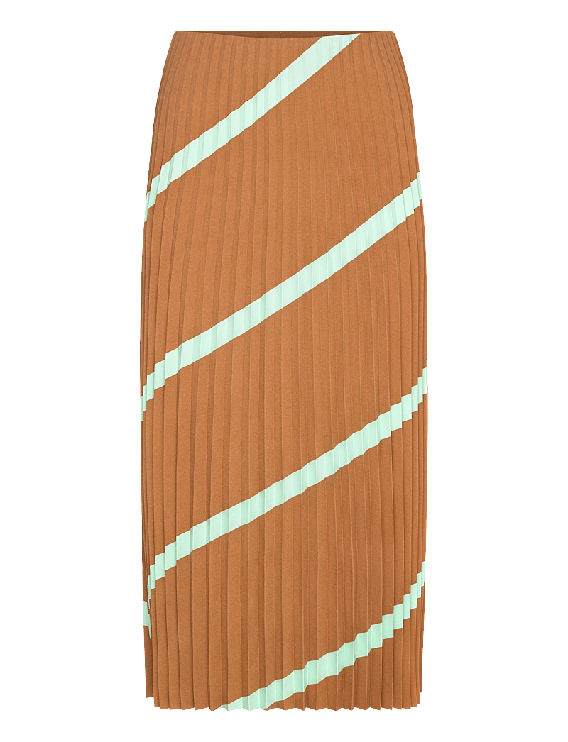 Marimekko - PIIRU BASSO - plisserede nederdele - light brown, turquoise - 1