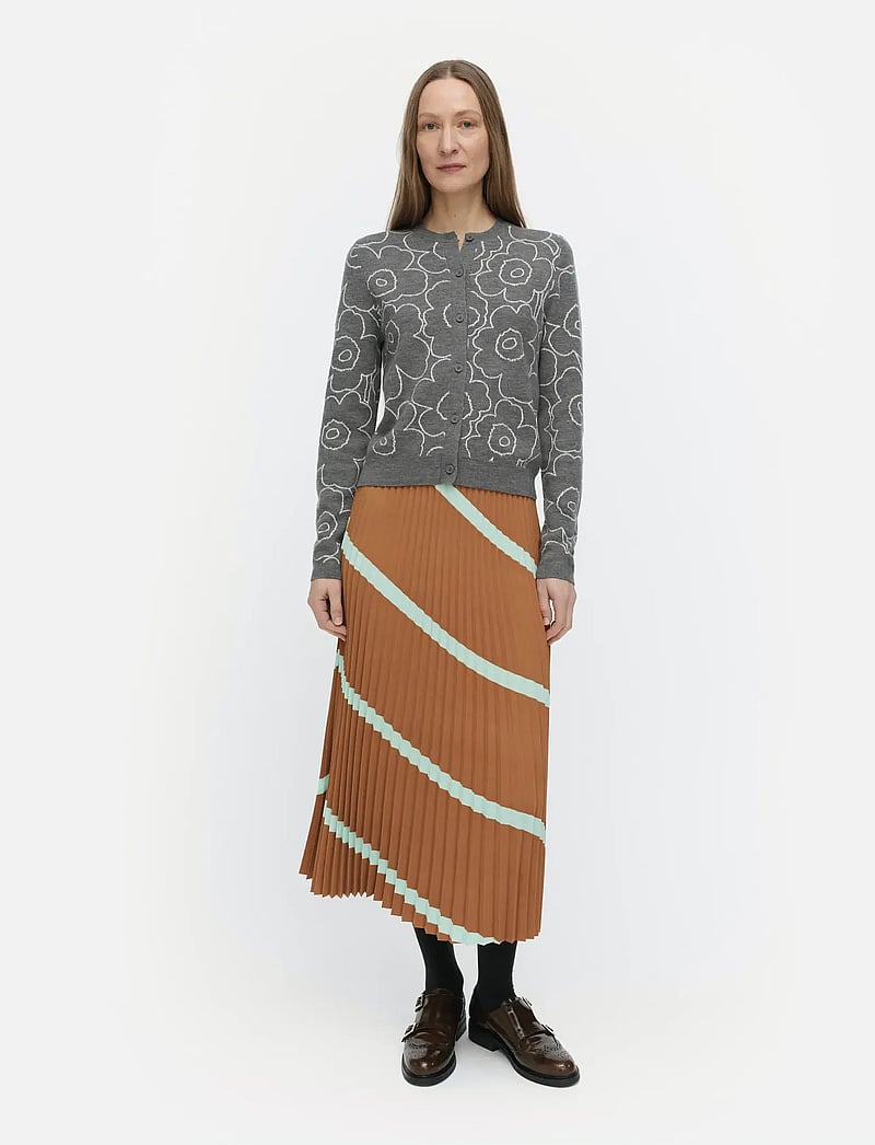 Marimekko - PIIRU BASSO - plisserede nederdele - light brown, turquoise - 0