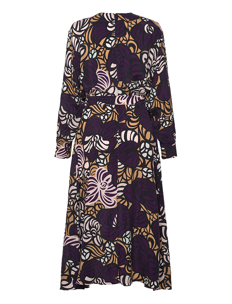 Marimekko - COMBU TORSTAI - midi-kleider - violet, light brown, l. pink - 2