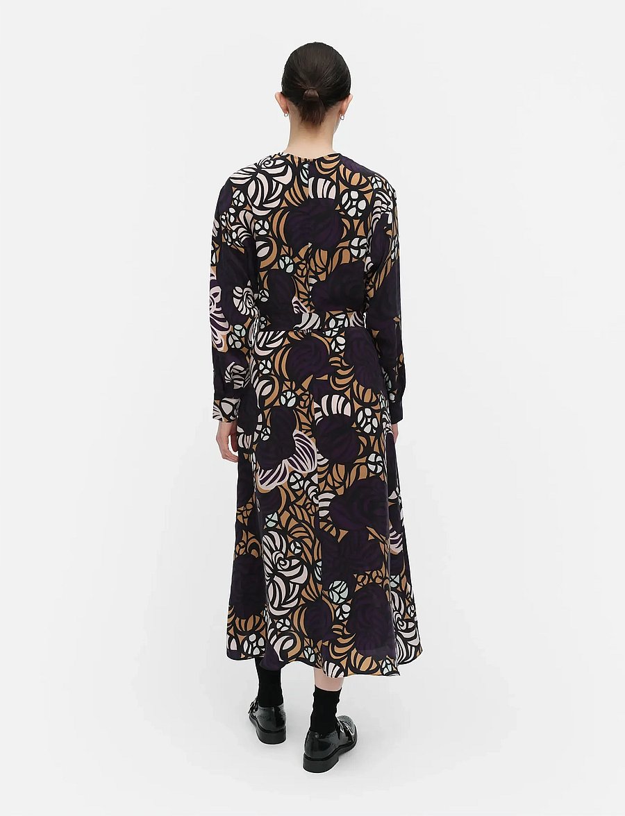 Marimekko - COMBU TORSTAI - robes midi - violet, light brown, l. pink - 3