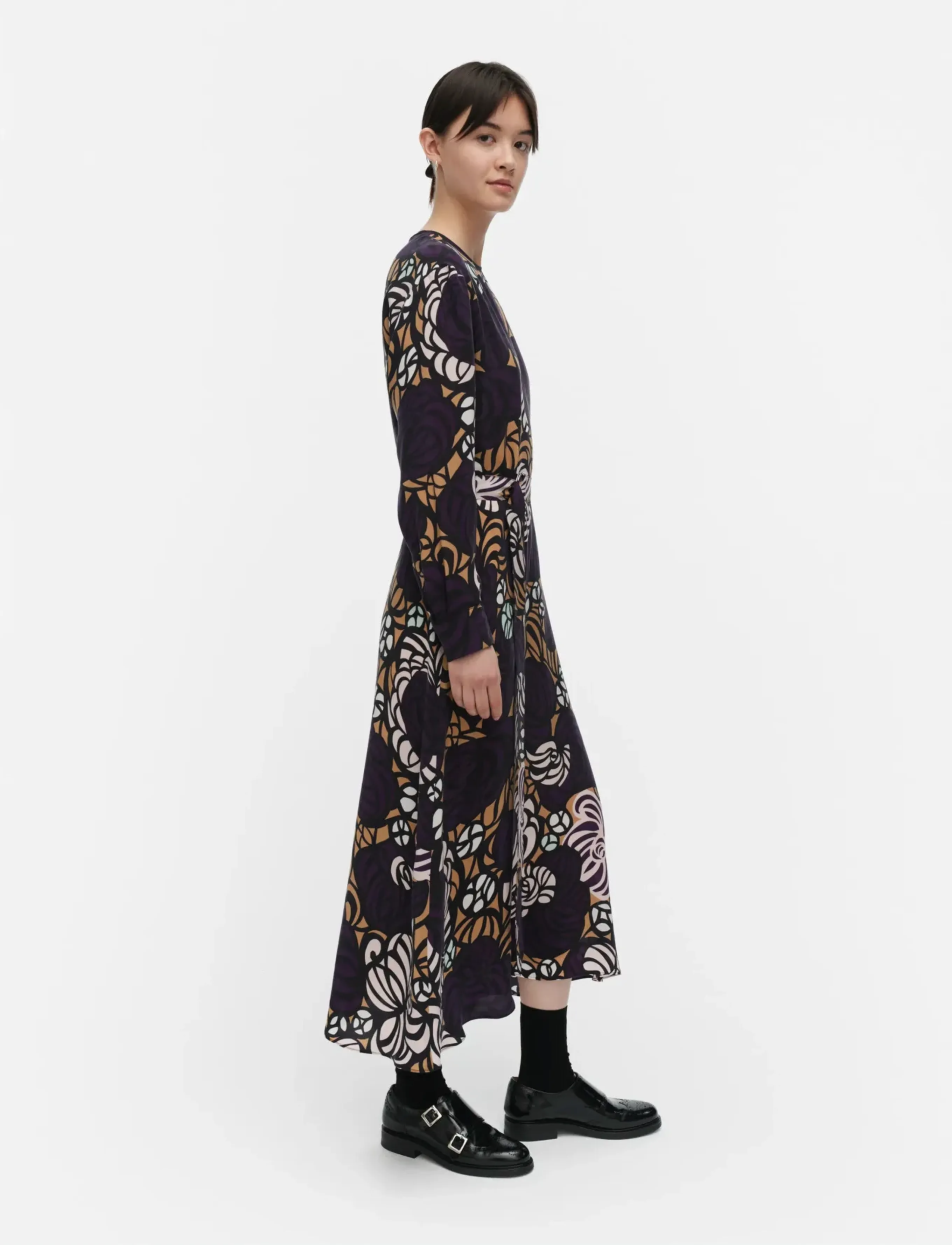 Marimekko - COMBU TORSTAI - midikjoler - violet, light brown, l. pink - 4