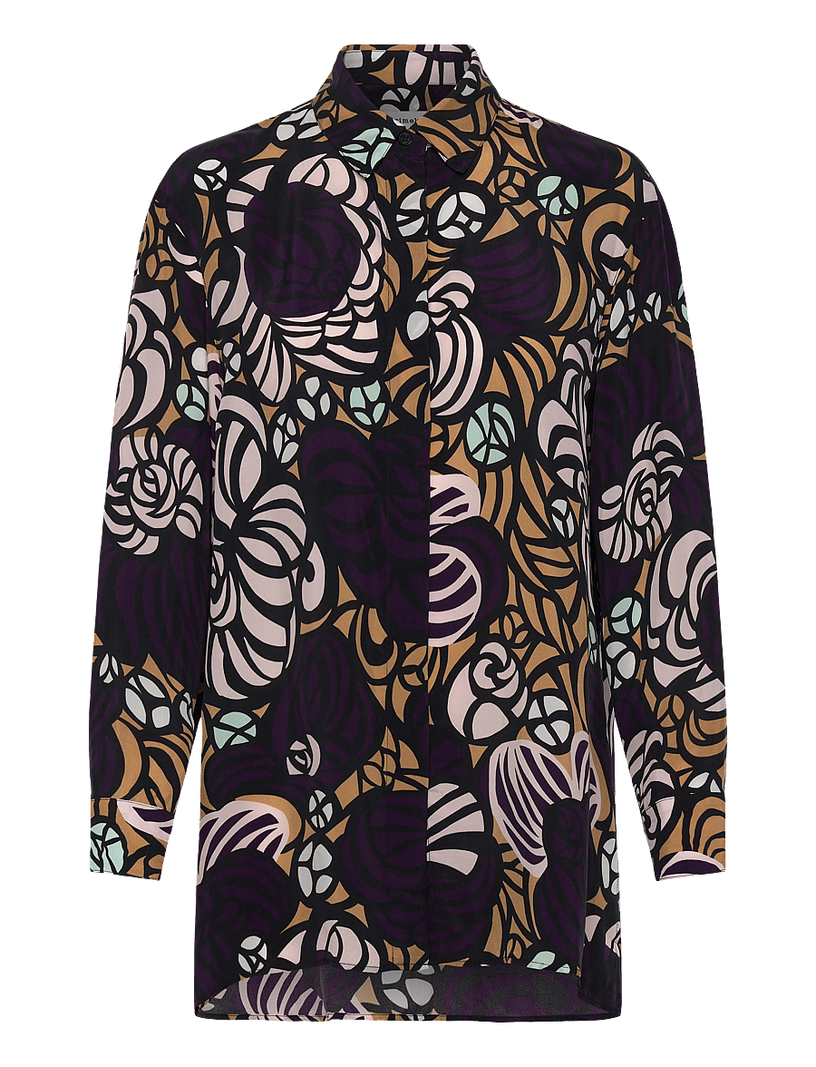 Marimekko - RUNSAS TORSTAI - jeansblouses - violet, light brown, l. pink - 1