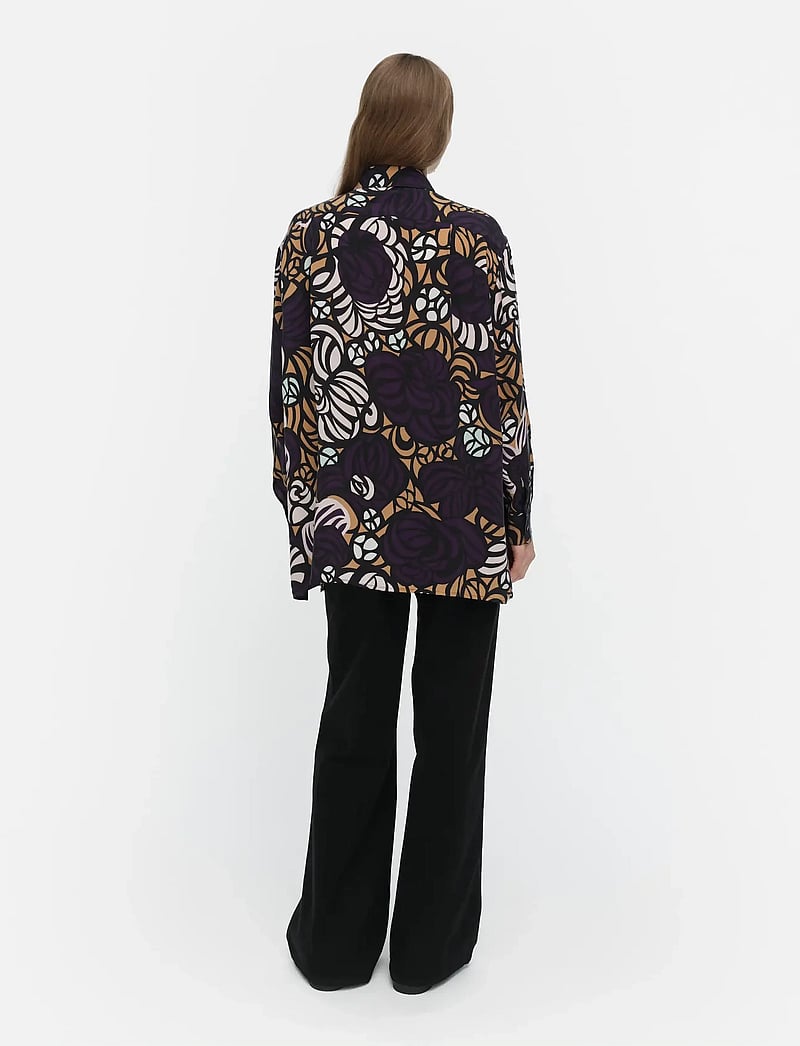 Marimekko - RUNSAS TORSTAI - jeanshemden - violet, light brown, l. pink - 5