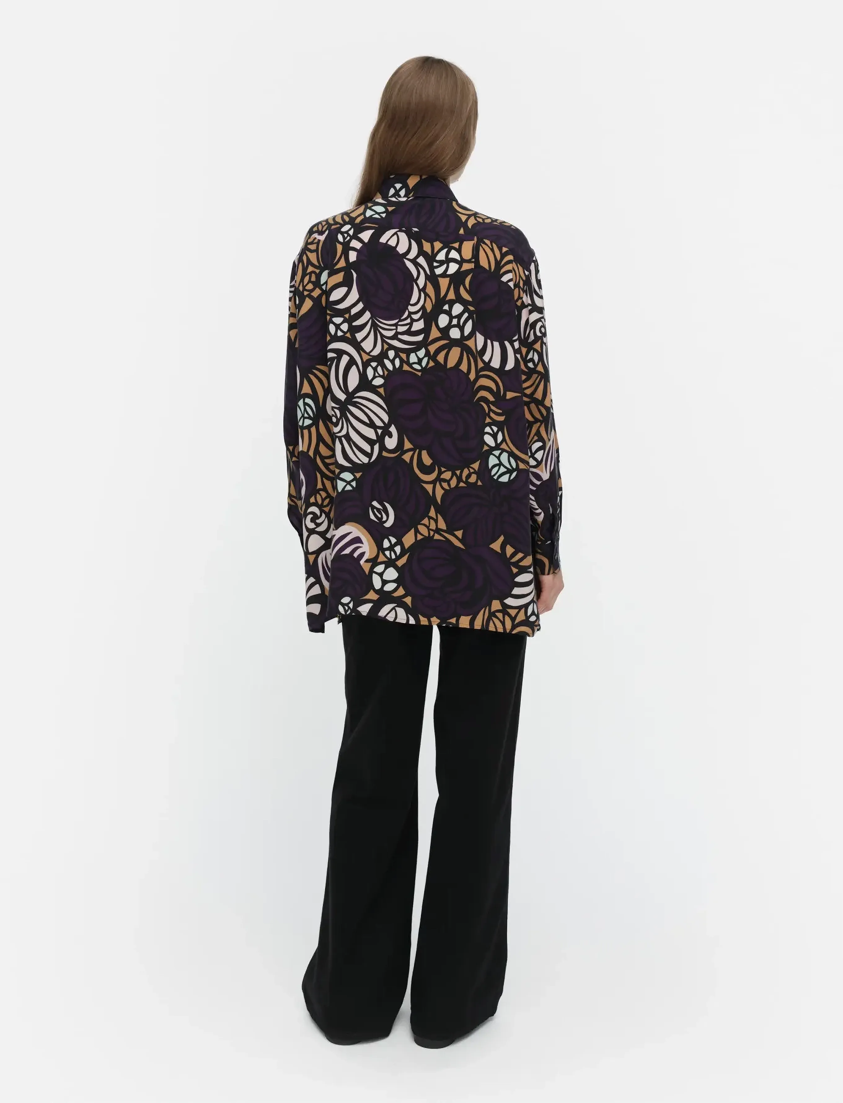 Marimekko - RUNSAS TORSTAI - langärmlige hemden - violet, light brown, l. pink - 5
