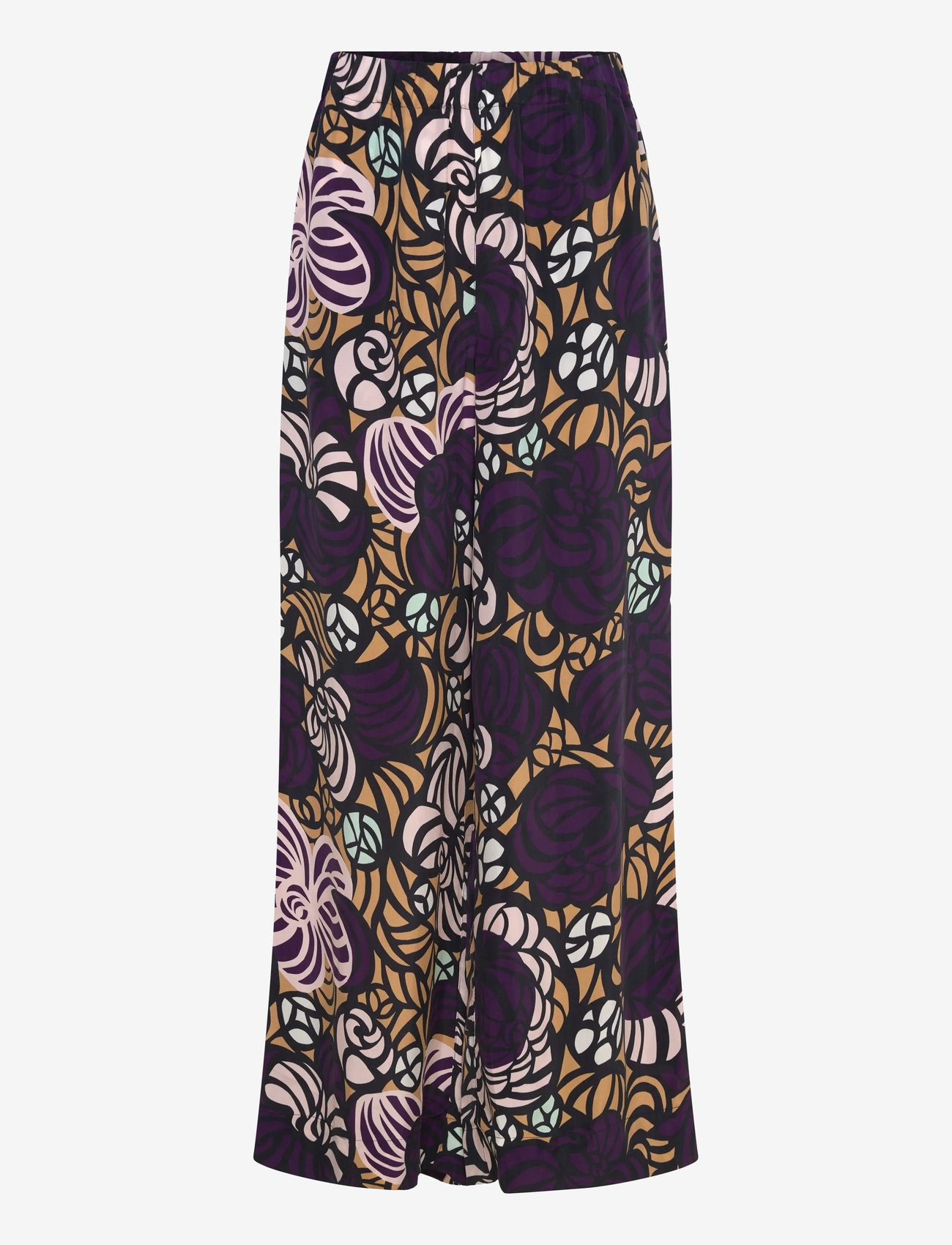 Marimekko - OANET TORSTAI - bukser med brede ben - violet, light brown, l. pink - 1