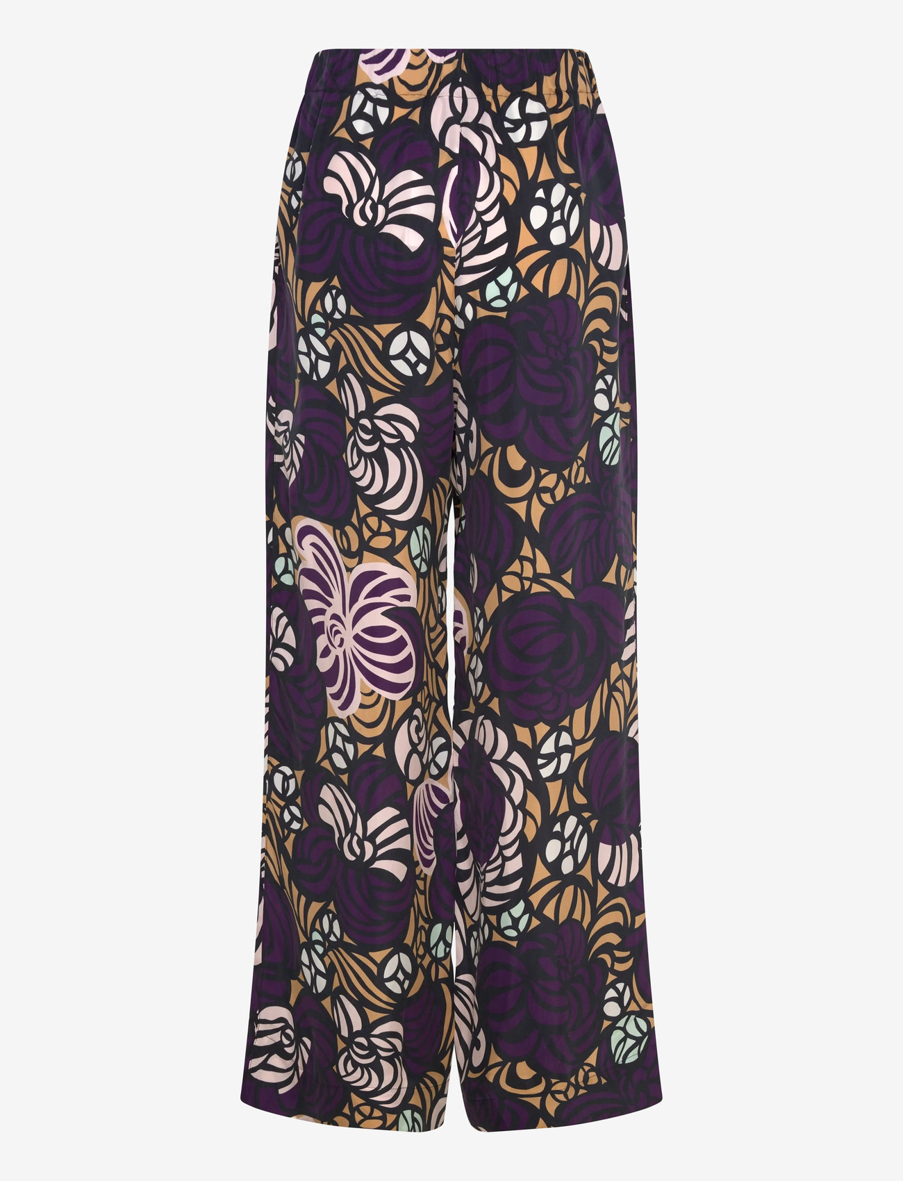 Marimekko - OANET TORSTAI - bukser med brede ben - violet, light brown, l. pink - 2