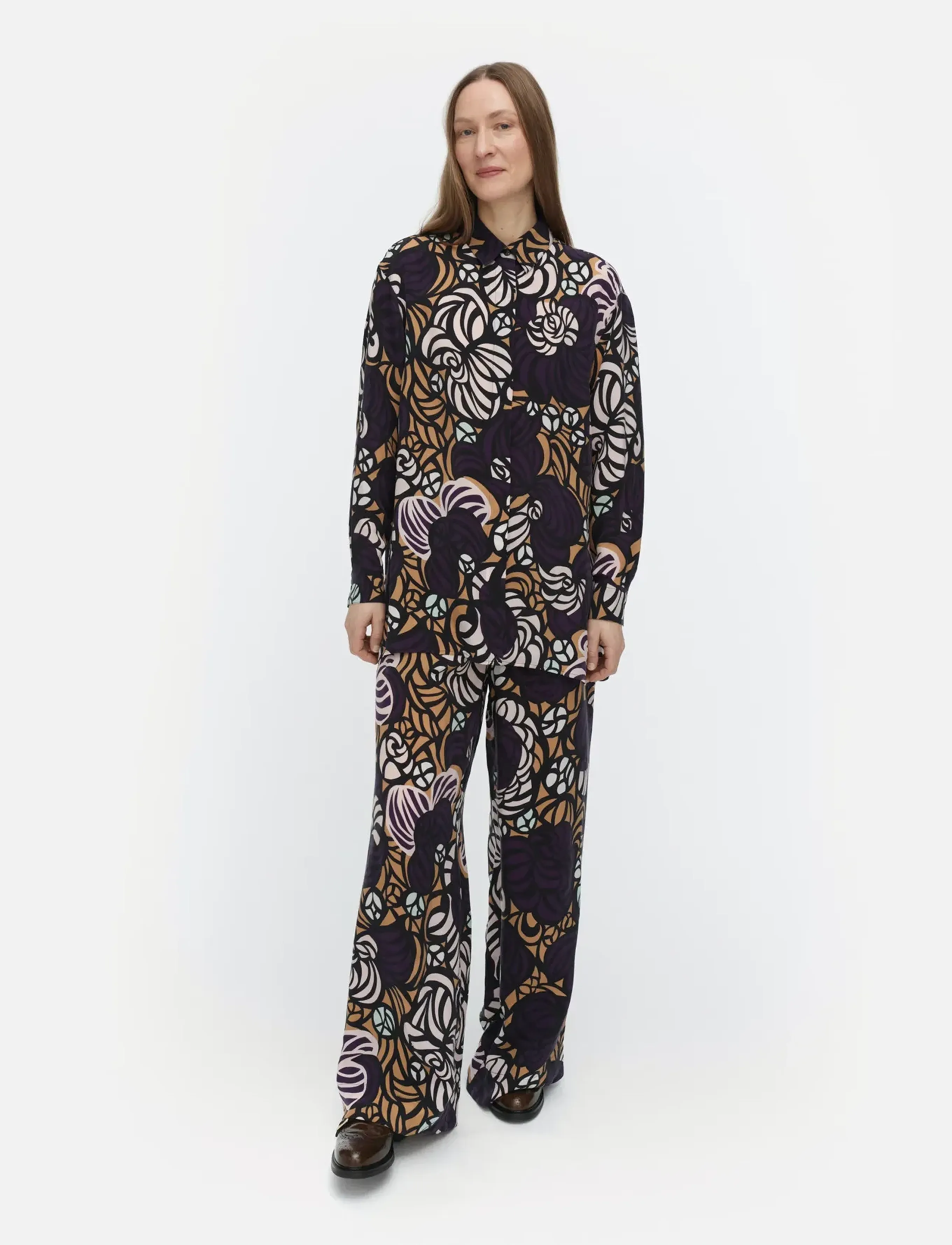 Marimekko Oanet Torstai, S, Brown, Bukser > Brede Ben, Dame