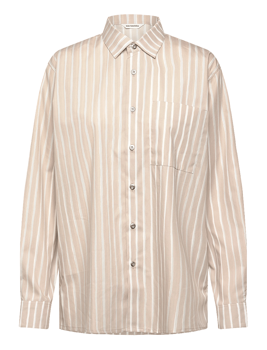 Marimekko - JOKAPOIKA 2017 - denim shirts - light grey, beige, white - 1
