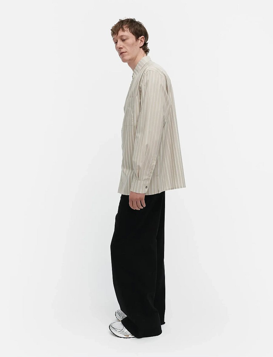 Marimekko - JOKAPOIKA 2017 - denim shirts - light grey, beige, white - 4