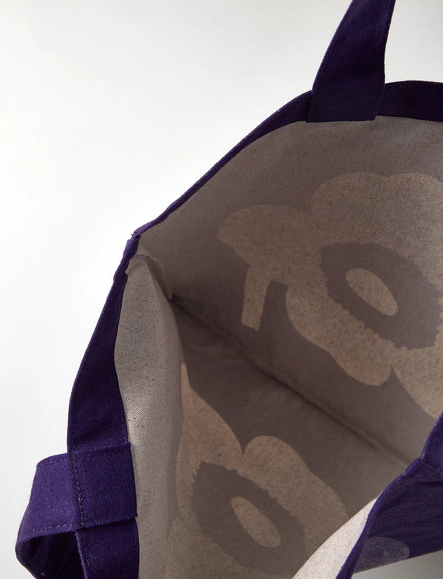 Marimekko - VANKKA UNIKKO PLACEMENT - tote-stiilis kotid - violet, off white - 5