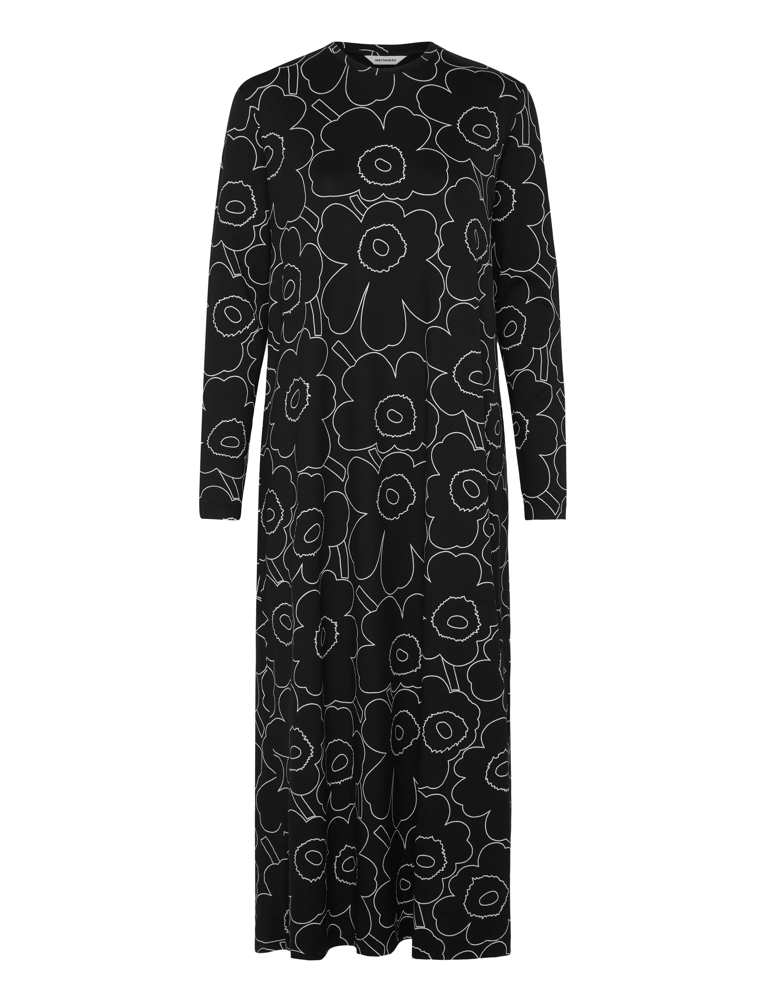 Marimekko KOLMIN PIIRTO UNIKKO - Dresses - BLACK, OFF WHITE / black