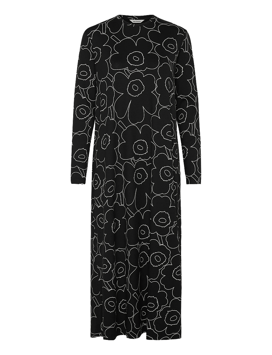 Marimekko - KOLMIN PIIRTO UNIKKO - midiklänningar - black, off white - 1