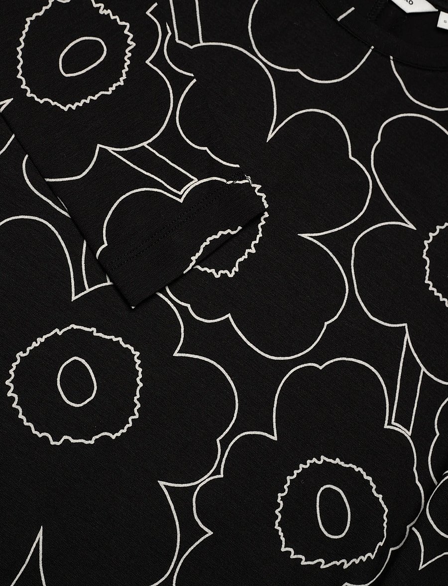Marimekko - KOLMIN PIIRTO UNIKKO - midiklänningar - black, off white - 5