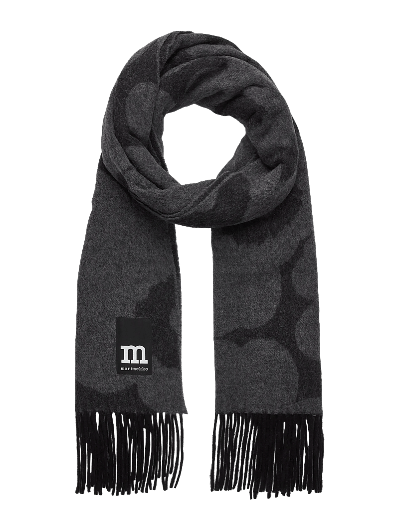 Marimekko - IDENTTINEN UNIKKO - winter scarves - black, dark grey - 1
