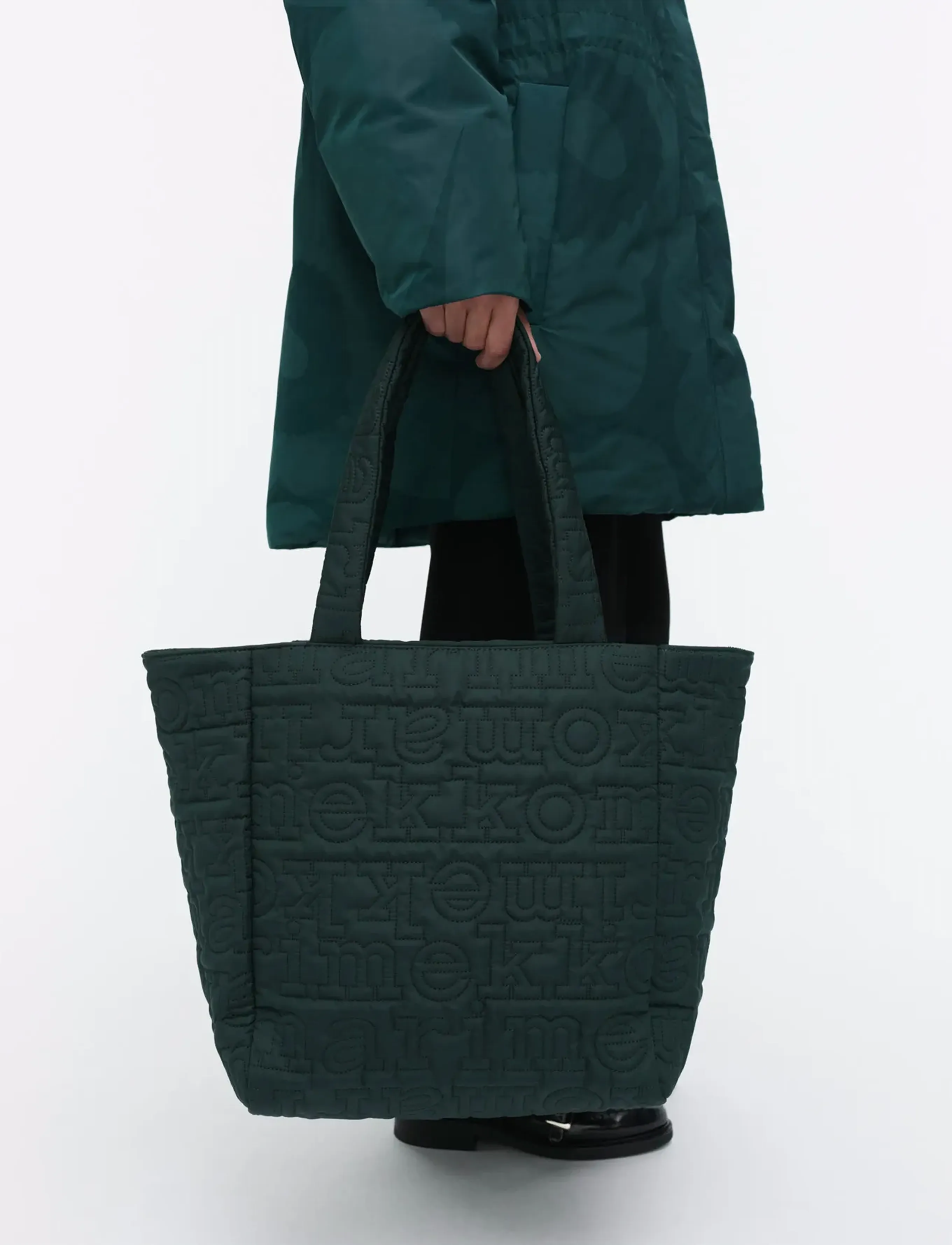 Marimekko Joy Tote M Logo, One Size, Bags, Grün - Top Handle Frauen