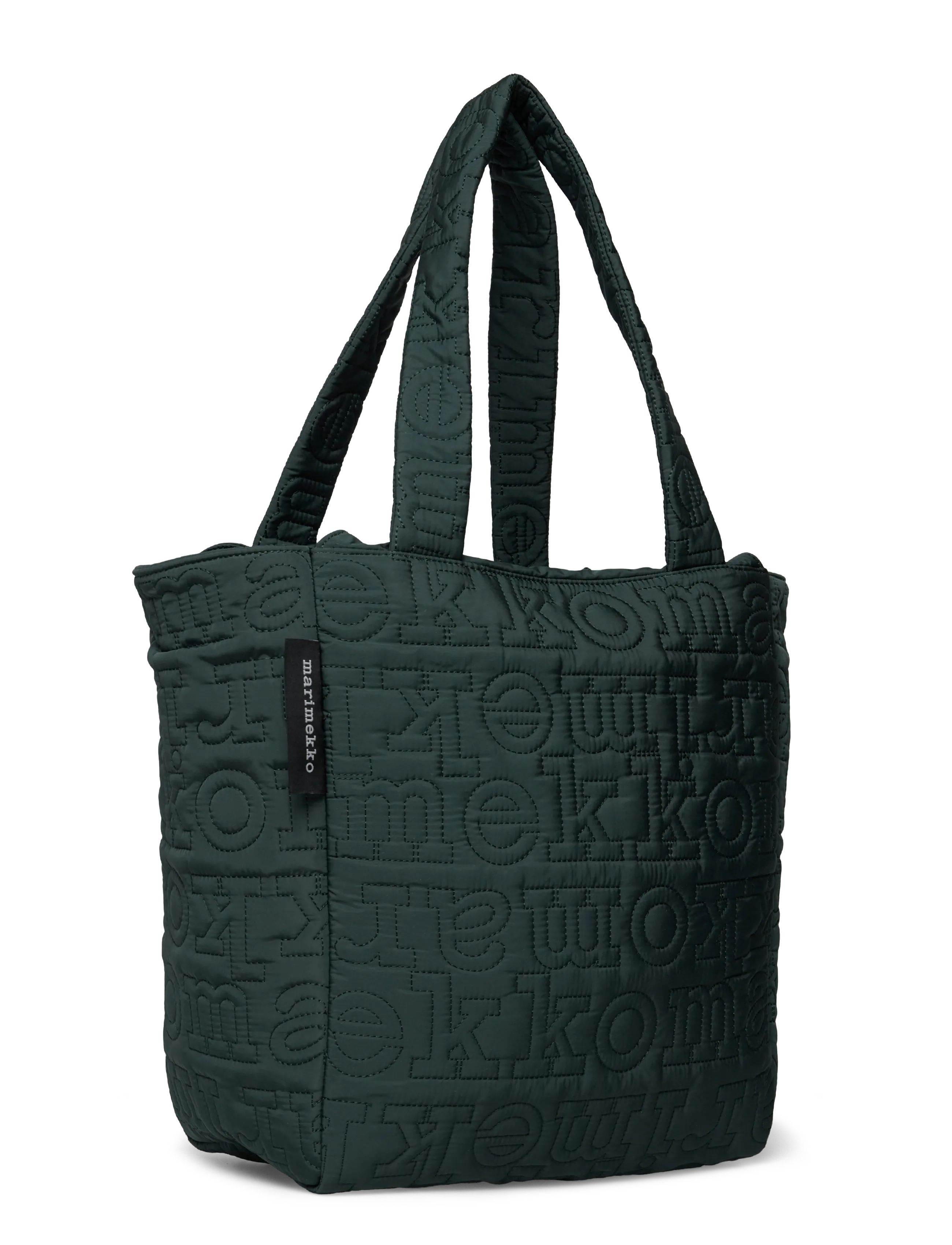 Marimekko - JOY TOTE M LOGO - juhlamuotia outlet-hintaan - dark green - 3
