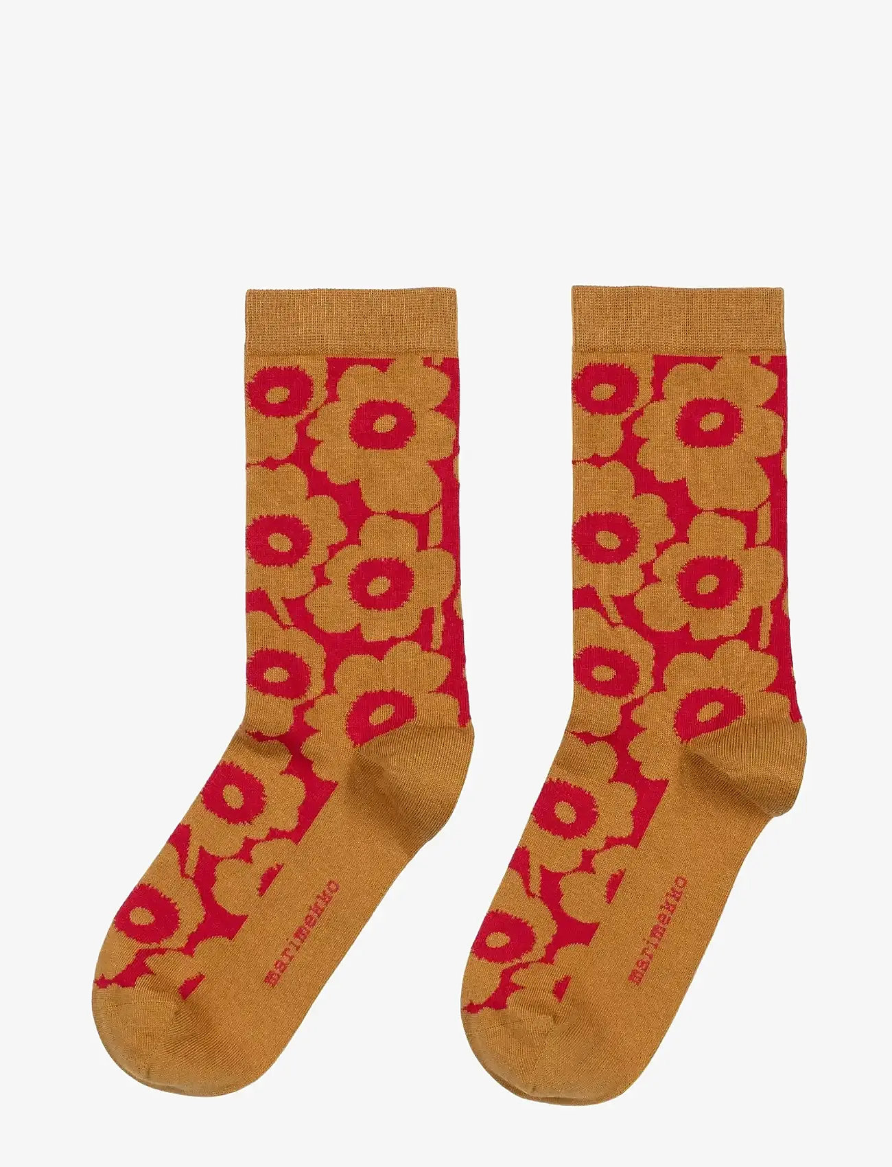Marimekko - LINJAUS UNIKKO - klassikalised sokid - brown, red - 0