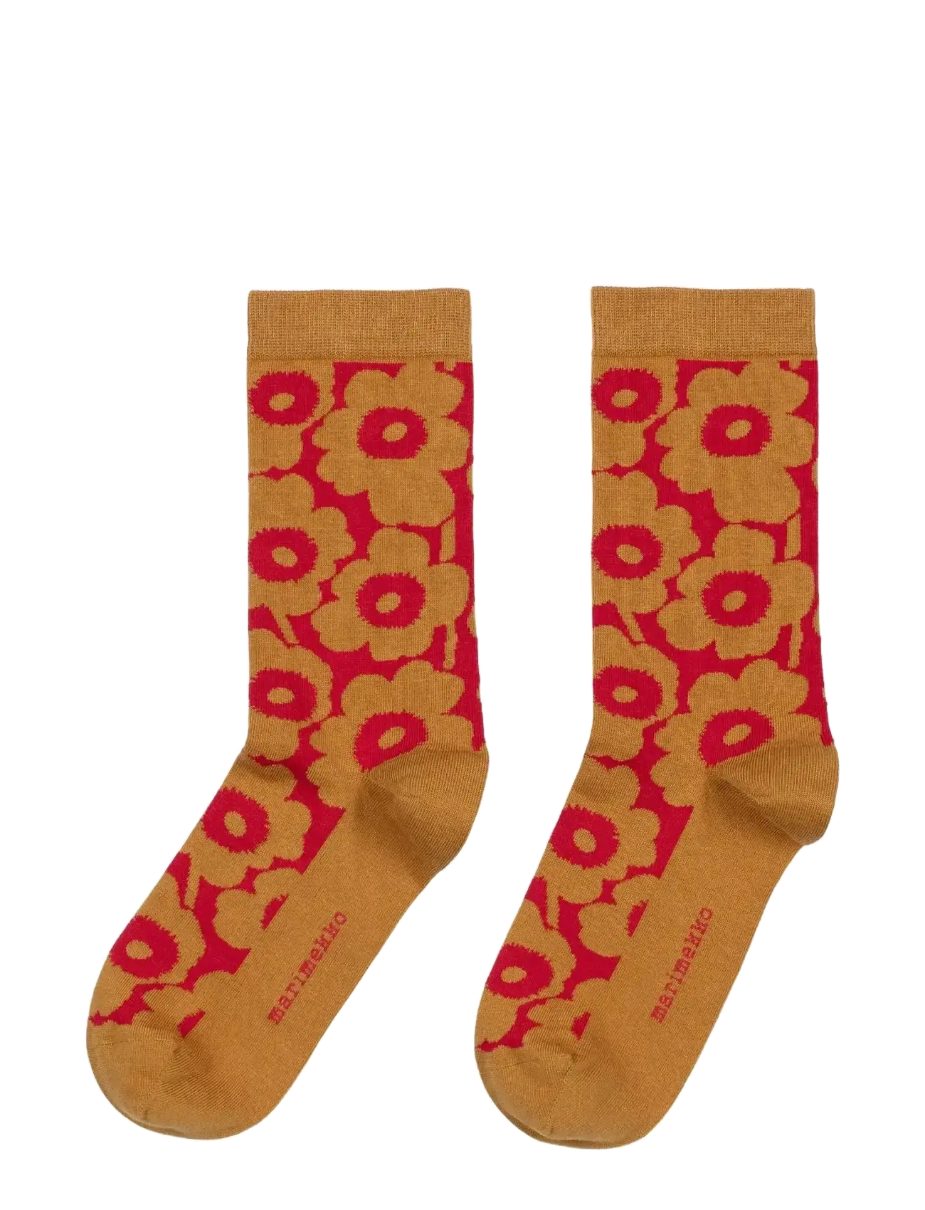 Marimekko LINJAUS UNIKKO - Almindelige strømper - BROWN, RED / red