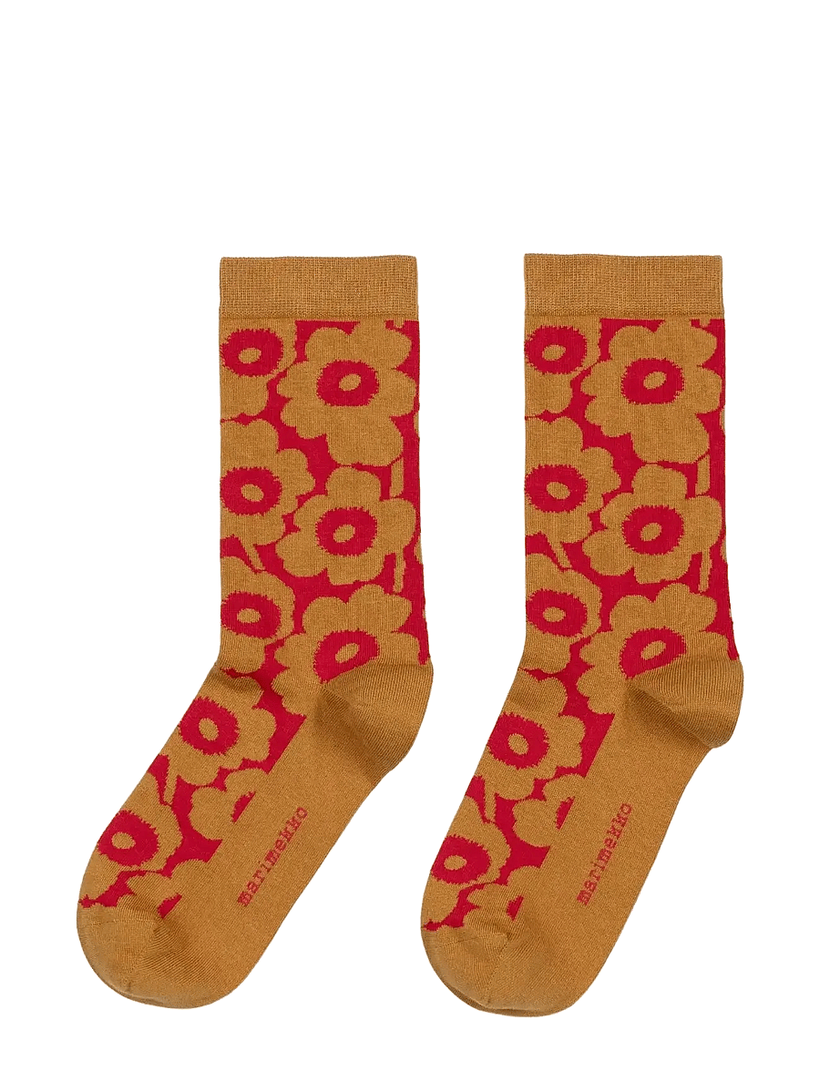 Marimekko - LINJAUS UNIKKO - strümpfe - brown, red - 0