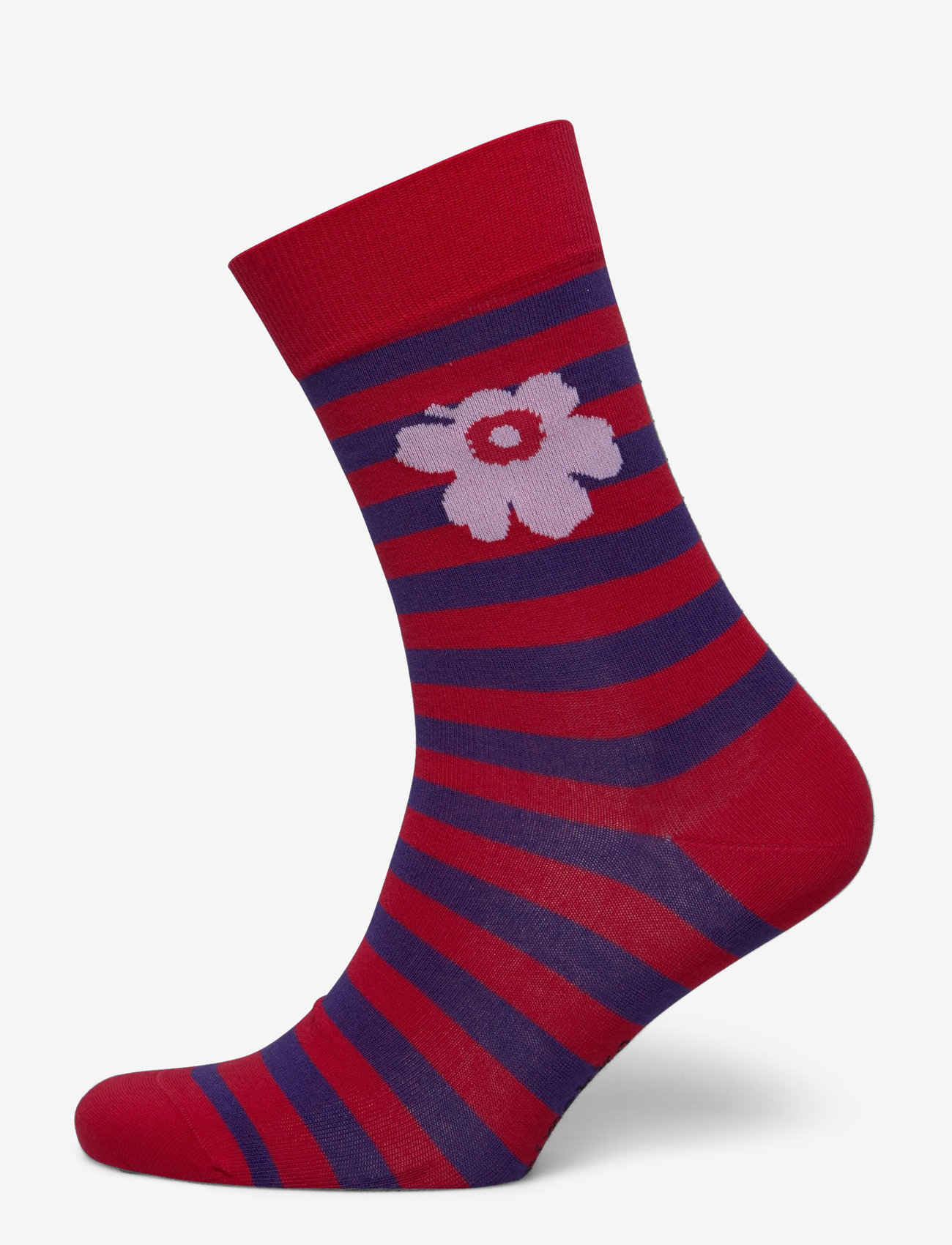 Marimekko - KASVAA TASARAITA UNIKKO - regular socks - red, dark blue, white - 0