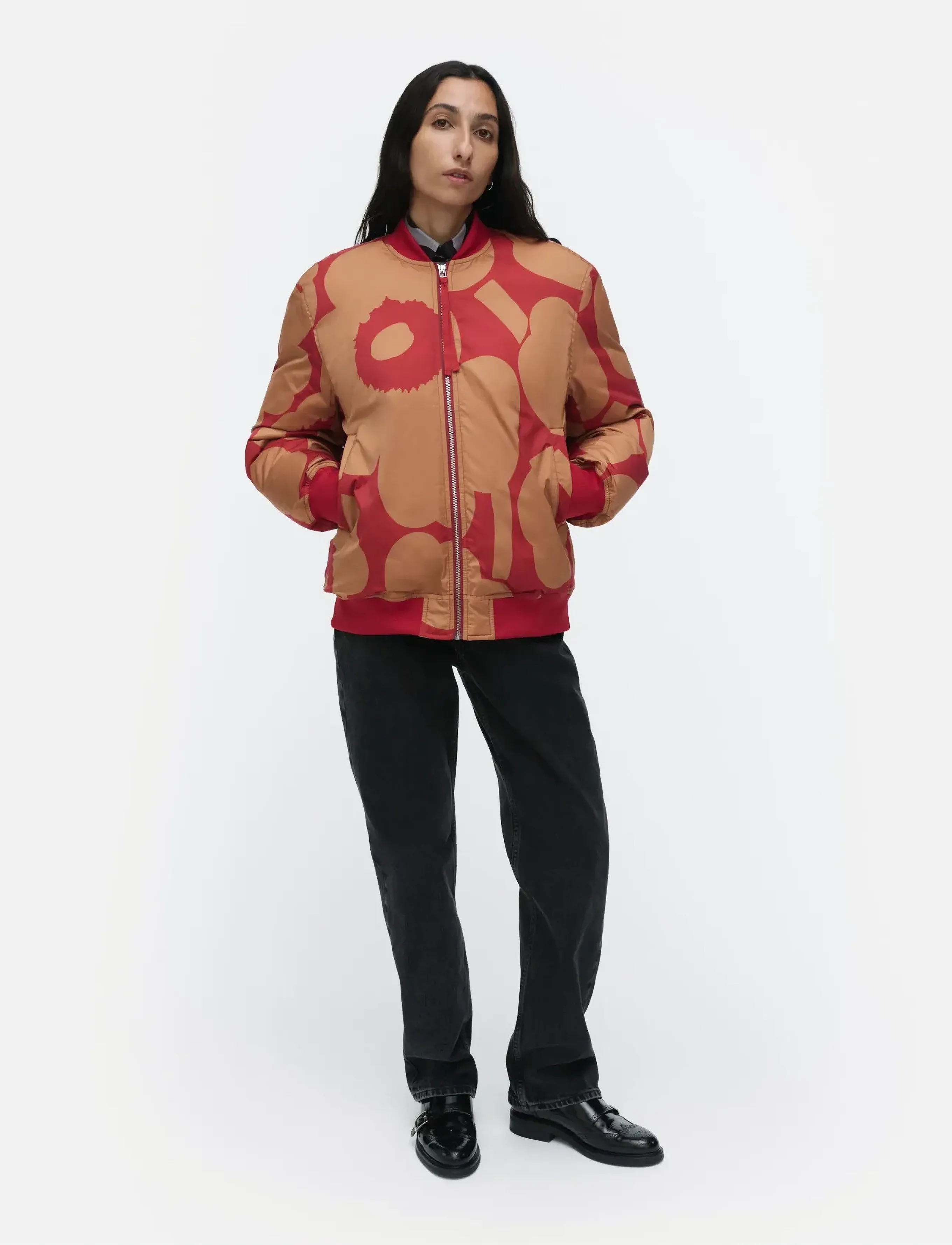 Marimekko BLOSSA UNIKKO - Transitional Layering - RED, BROWN / red