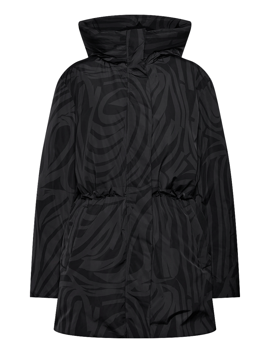 Marimekko - KÄÄNNÖS JOKURAITA - parka stila mēteļi - black, dark grey - 1