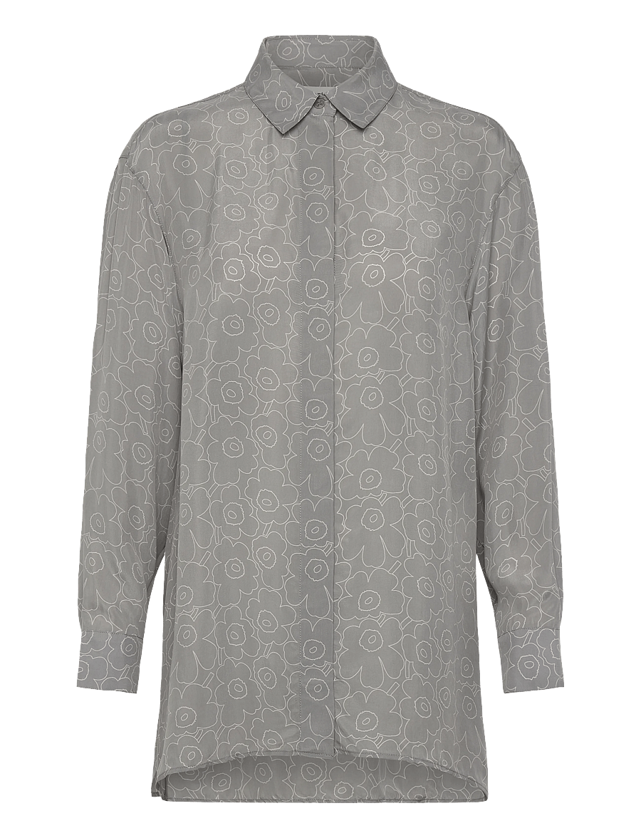 Marimekko - RUNSAS PIIRTO UNIKKO - denimskjorter - grey, light grey - 1
