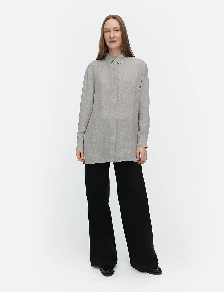 Marimekko - RUNSAS PIIRTO UNIKKO - denimskjorter - grey, light grey - 0