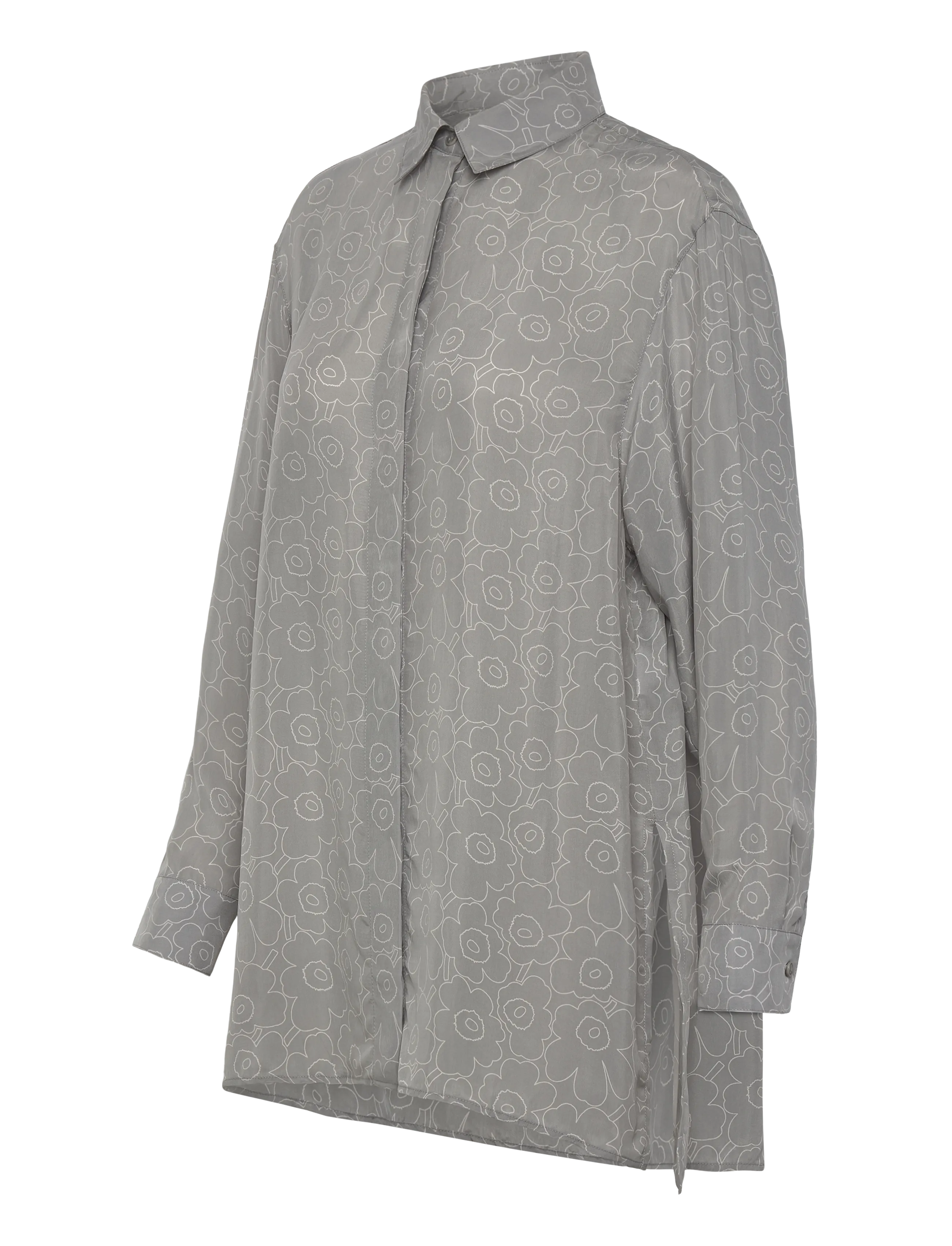 Marimekko - RUNSAS PIIRTO UNIKKO - jeanshemden - grey, light grey - 3