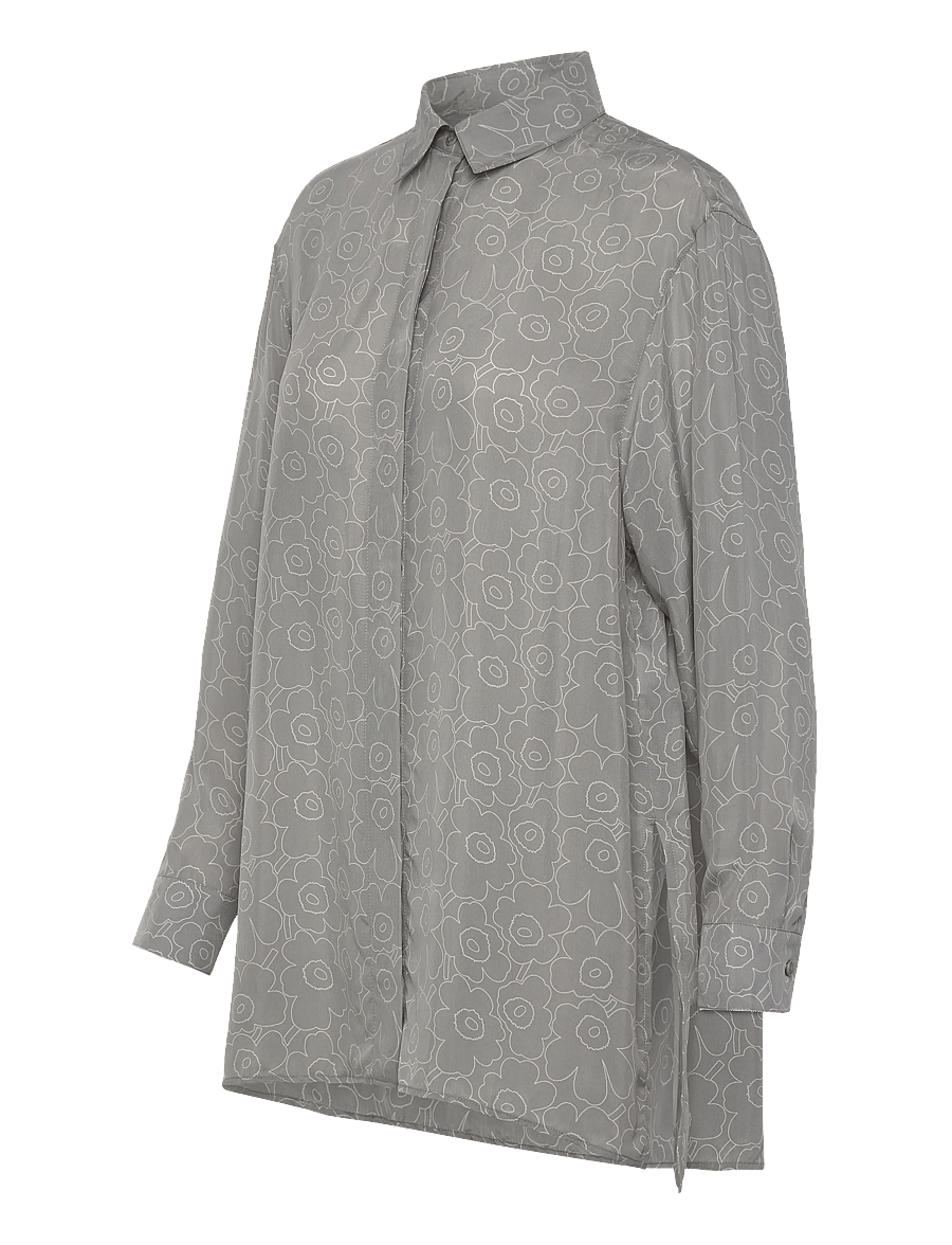 Marimekko - RUNSAS PIIRTO UNIKKO - denimskjorter - grey, light grey - 3
