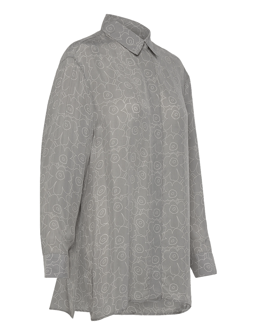 Marimekko - RUNSAS PIIRTO UNIKKO - denimskjorter - grey, light grey - 4