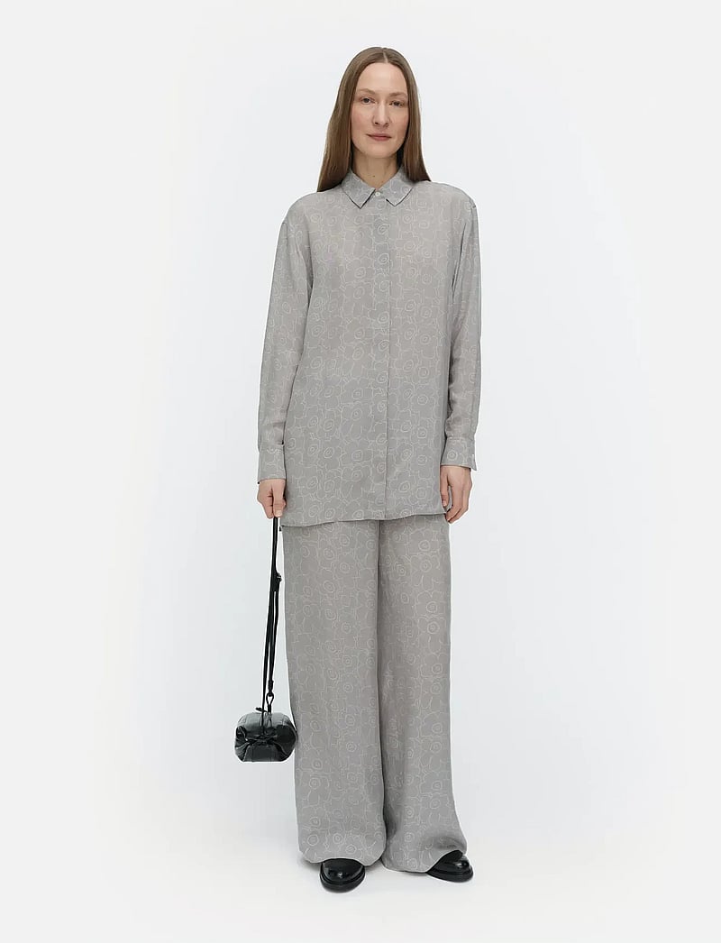 Marimekko - OANET PIIRTO UNIKKO - vida byxor - grey, light grey - 0