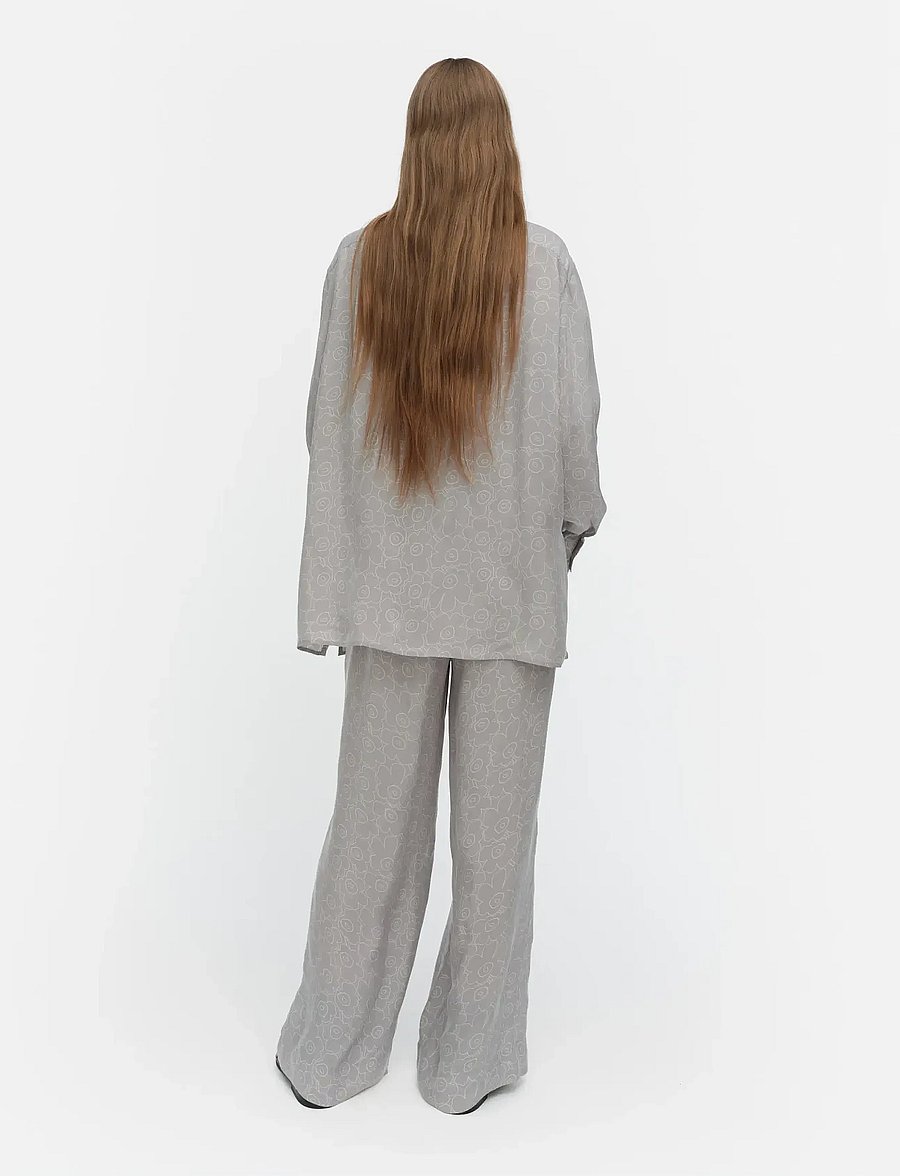 Marimekko - OANET PIIRTO UNIKKO - bukser med brede ben - grey, light grey - 3