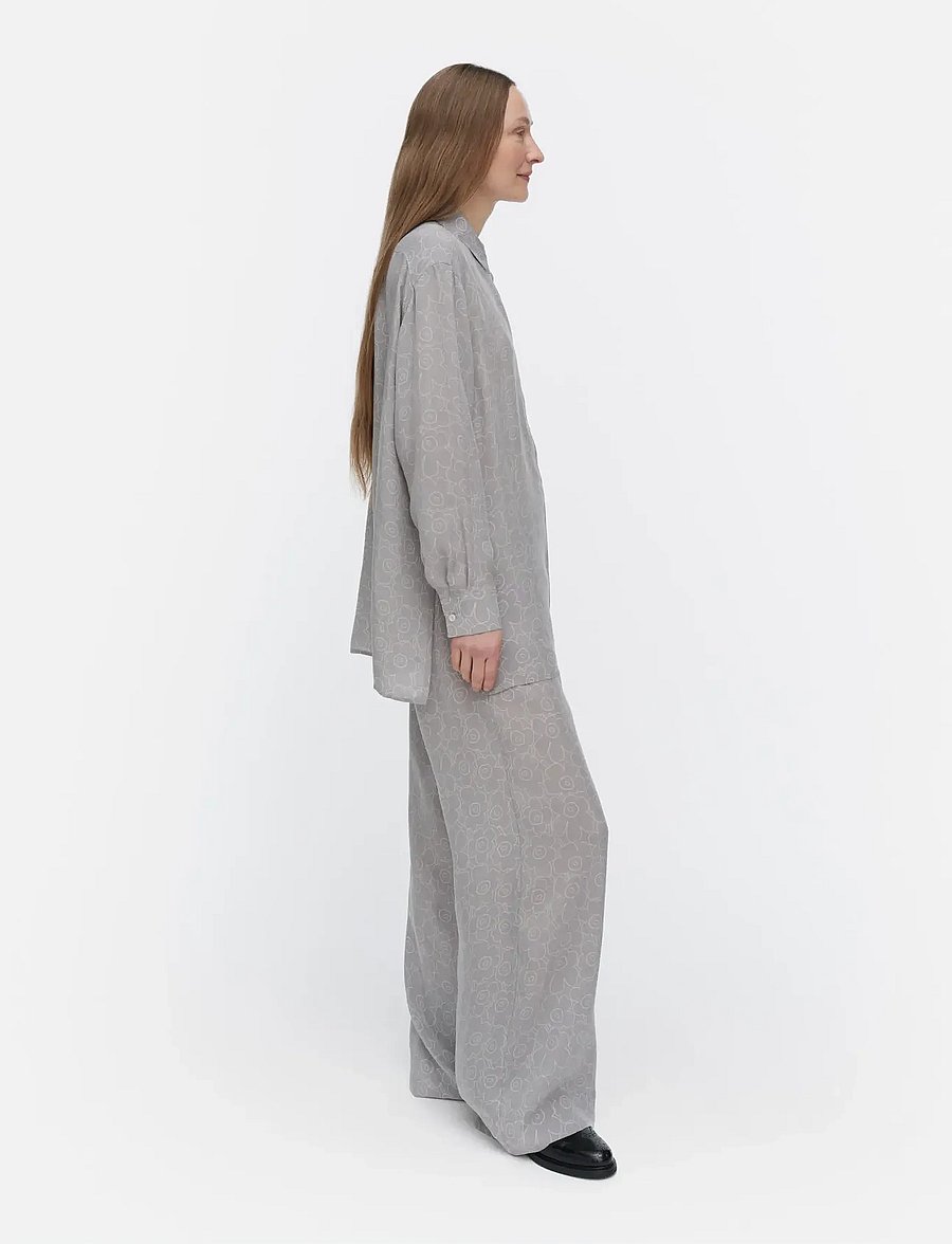 Marimekko - OANET PIIRTO UNIKKO - bukser med brede ben - grey, light grey - 4