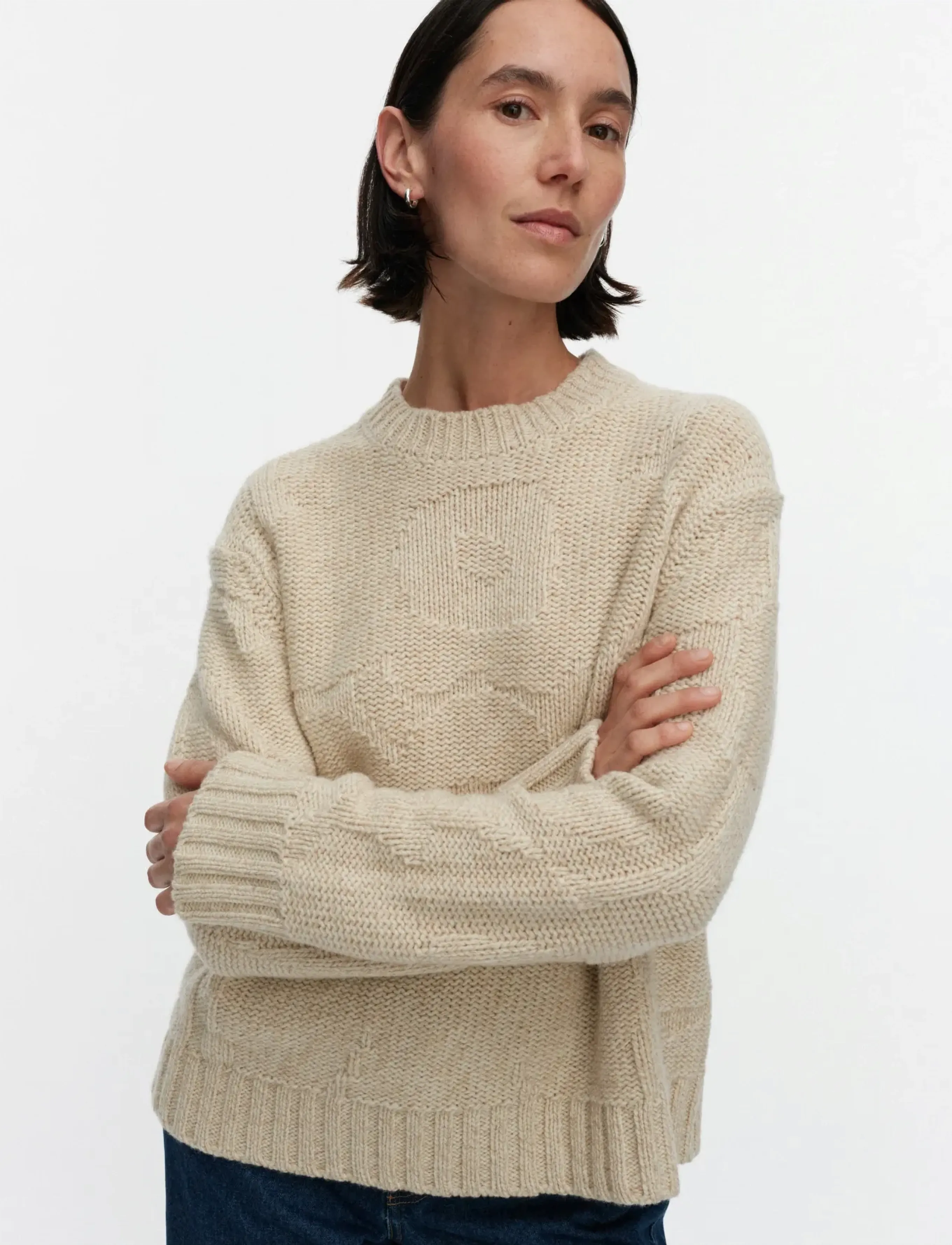 Marimekko - VAINU UNIKKO - megztiniai - beige melange - 5