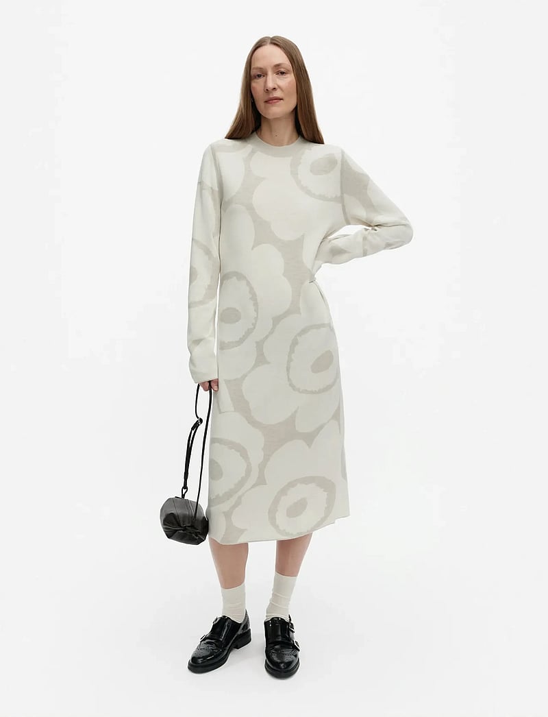 Marimekko - ENNALLAAN UNIKKO - stickade klänningar - off-white, light grey - 0