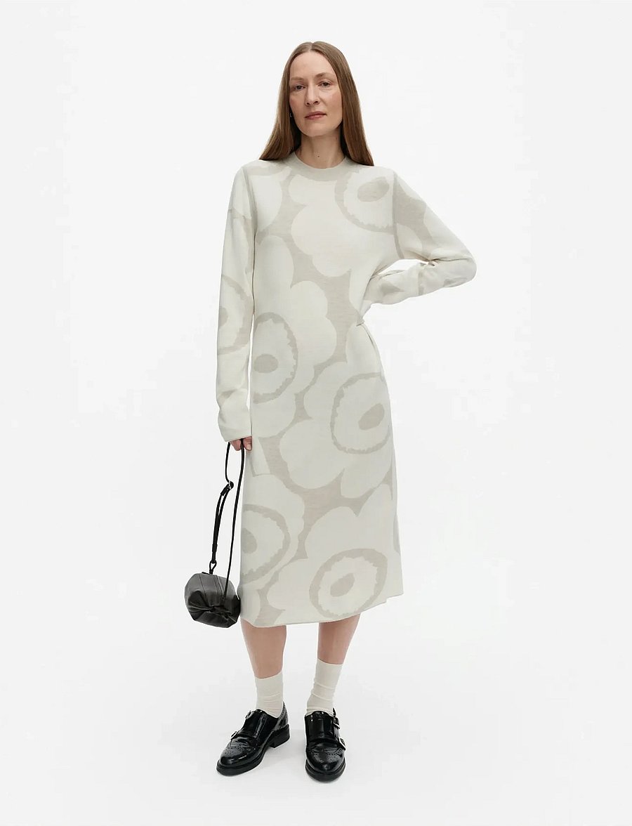Marimekko - ENNALLAAN UNIKKO - strickkleider - off-white, light grey - 0