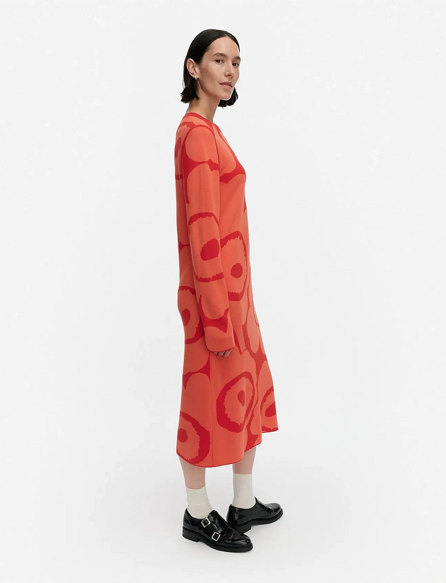 Marimekko - ENNALLAAN UNIKKO - strickkleider - orange, red - 4