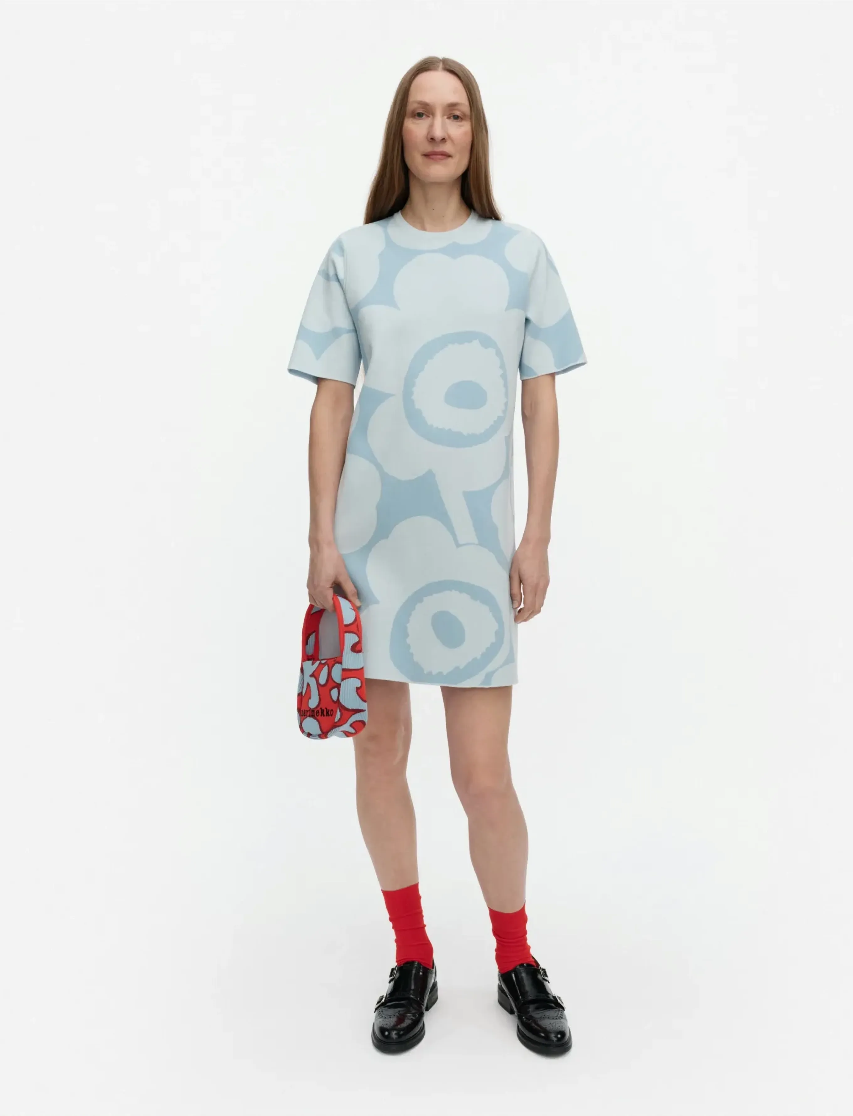Marimekko MAHDOLLISUUS UNIKKO - Strickkleider - LIGHT BLUE, LIGHT BLUE / blue
