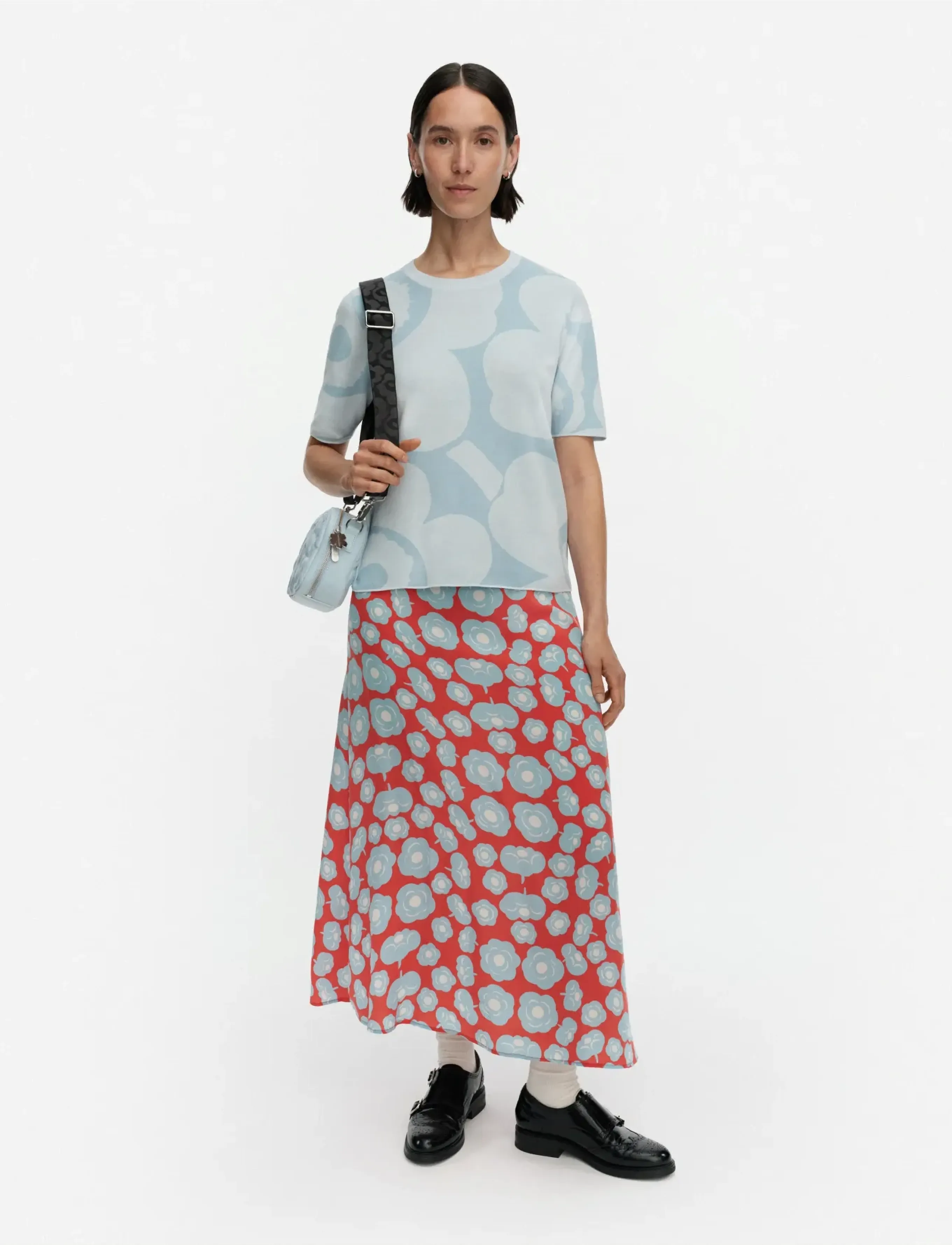 Marimekko Oletus Unikko, L, Blue, Strik > Trøjer, Dame
