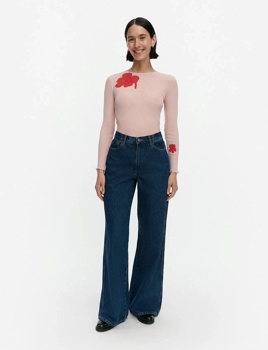 Marimekko - POLKKA UNIKKO - pikkade varrukatega topid - light pink, red - 0
