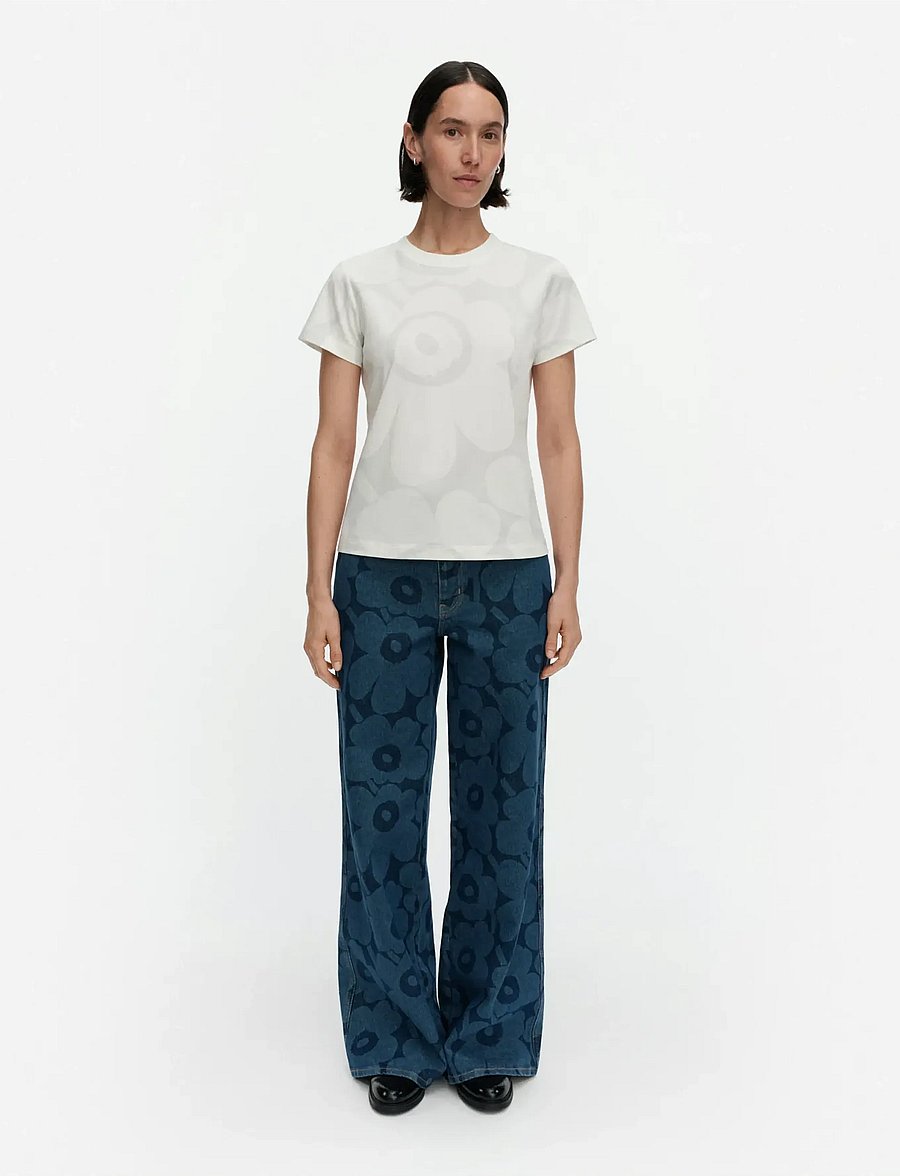 Marimekko - HELEYS UNIKKO - t-shirts - white, light grey - 0