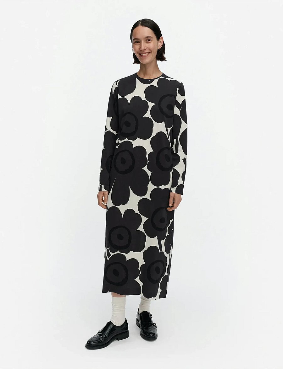 Marimekko - LUONTI UNIKKO - maksikleidid - off-white, dark grey, black - 0